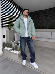 ZR Model Tam Kalın Kışlık Kapişonlu Mont