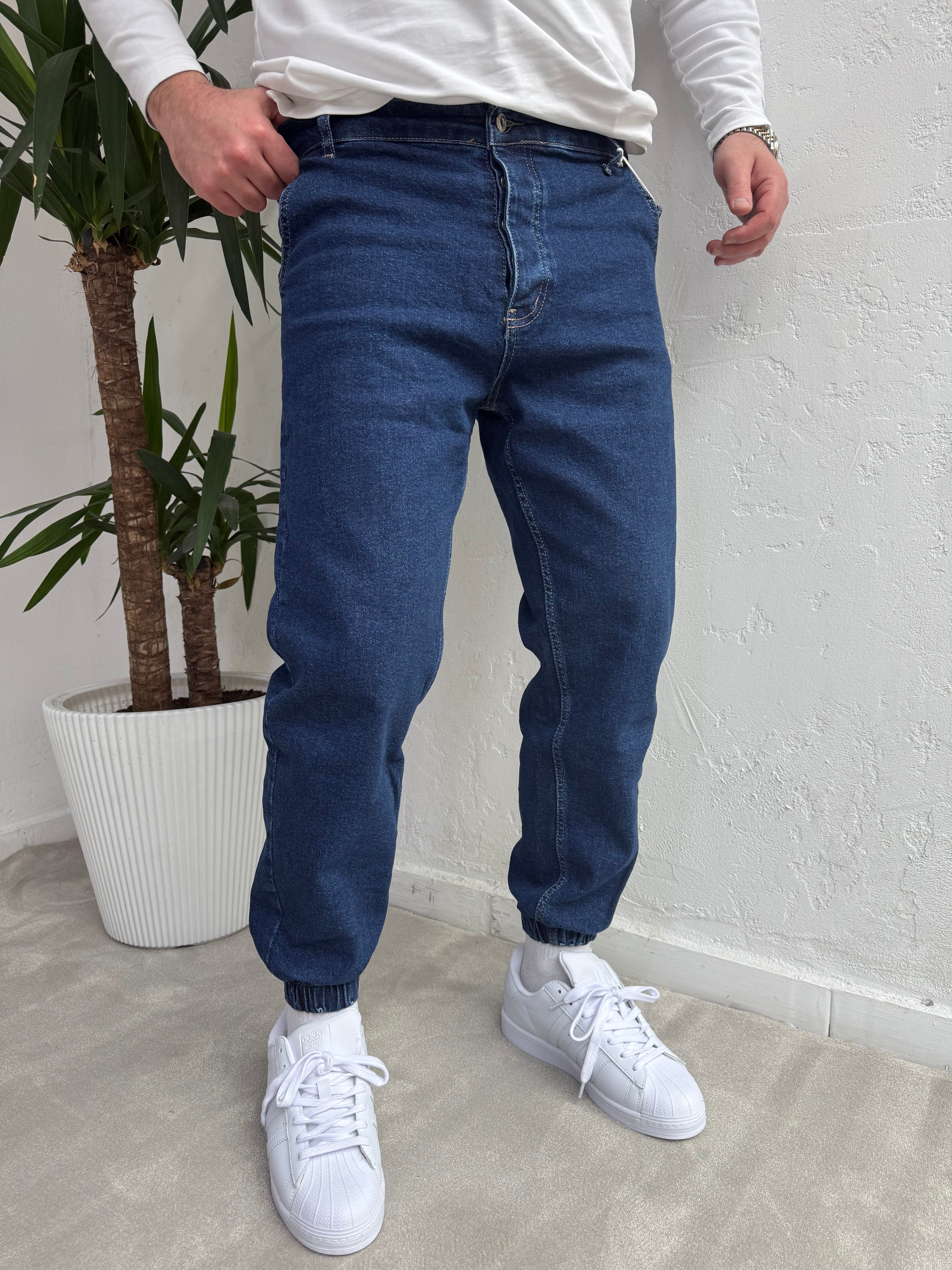 Lastik Paça Boyfriend Pantolon