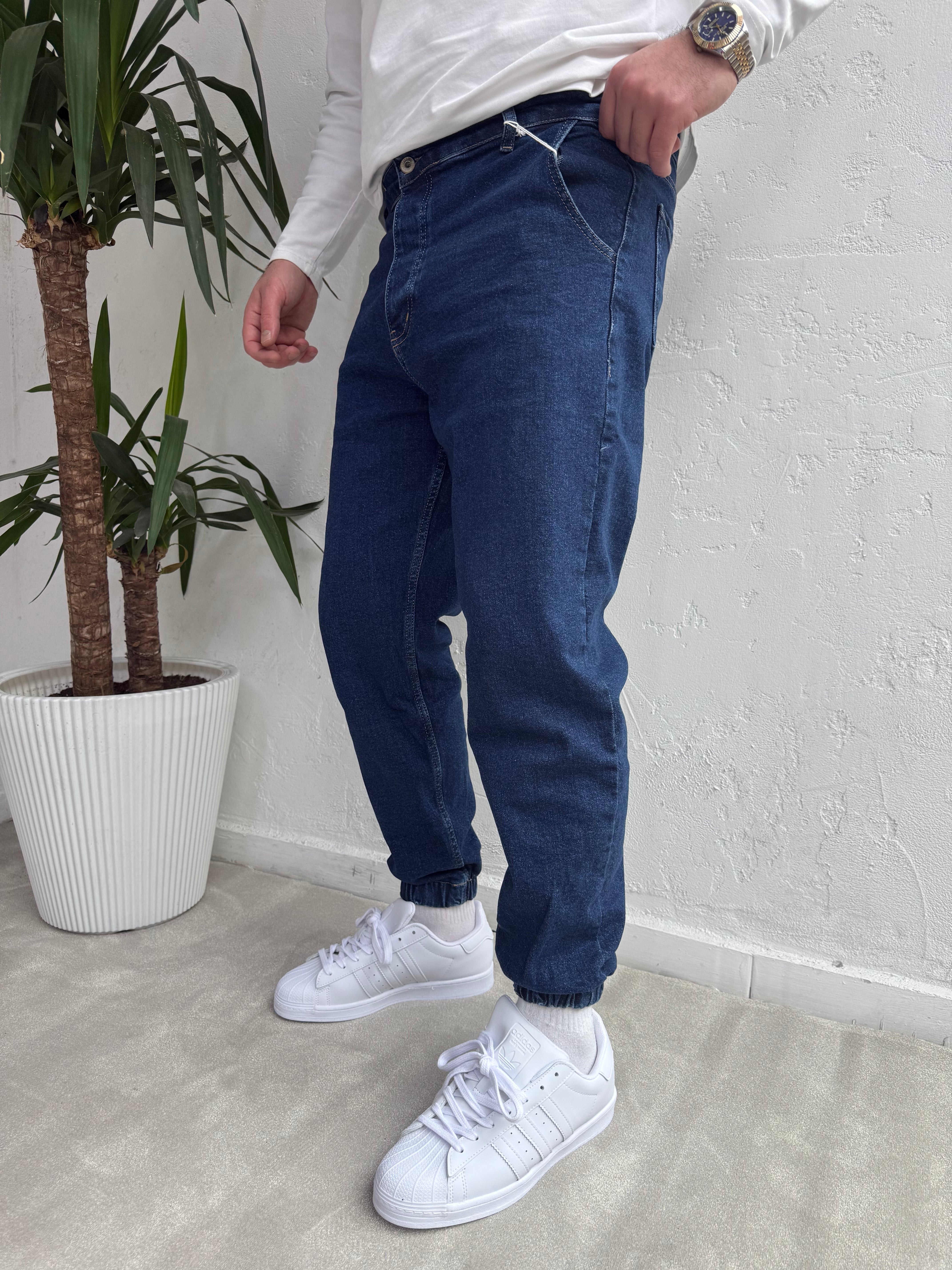 Lastik Paça Boyfriend Pantolon