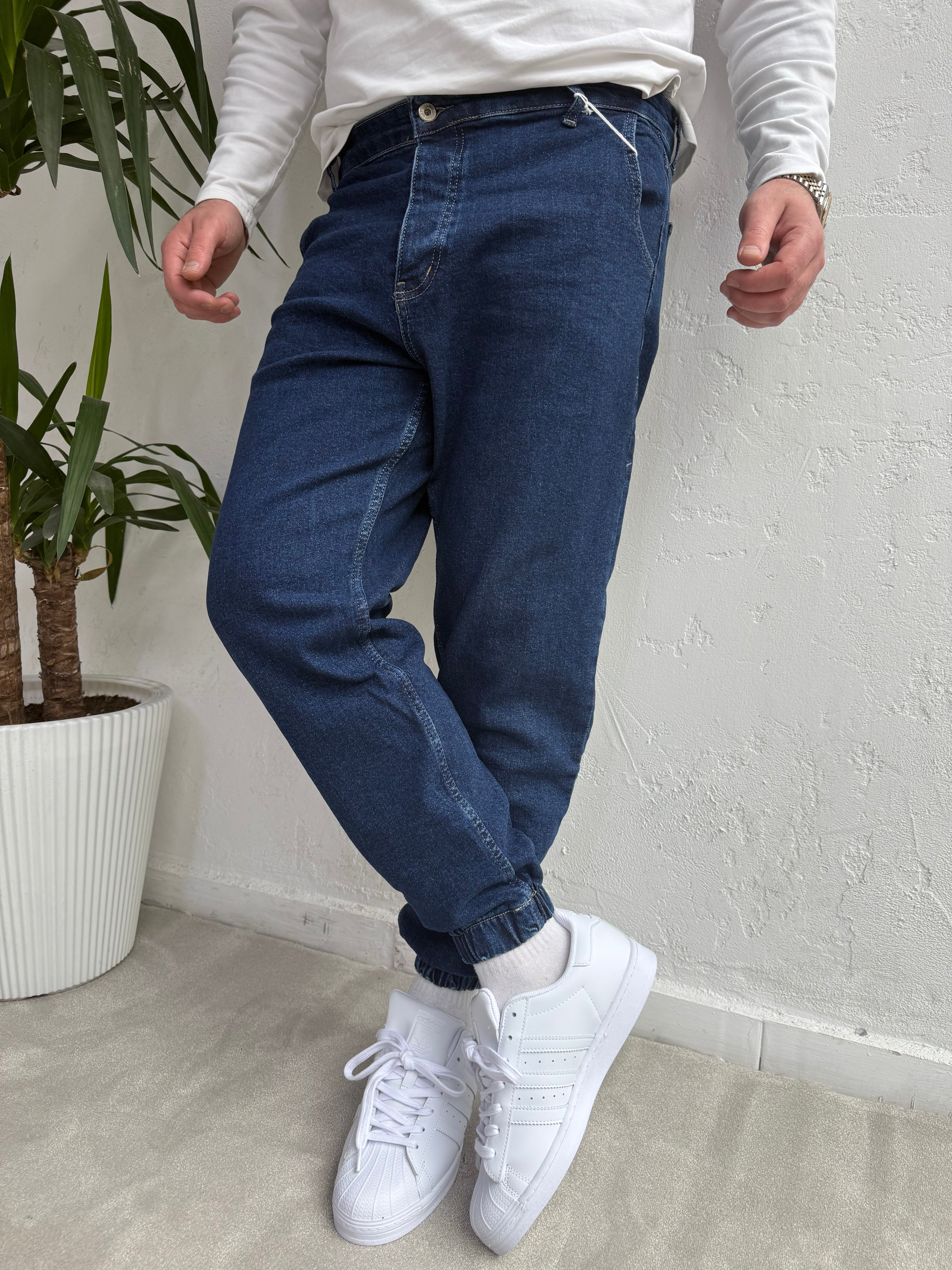 Lastik Paça Boyfriend Pantolon