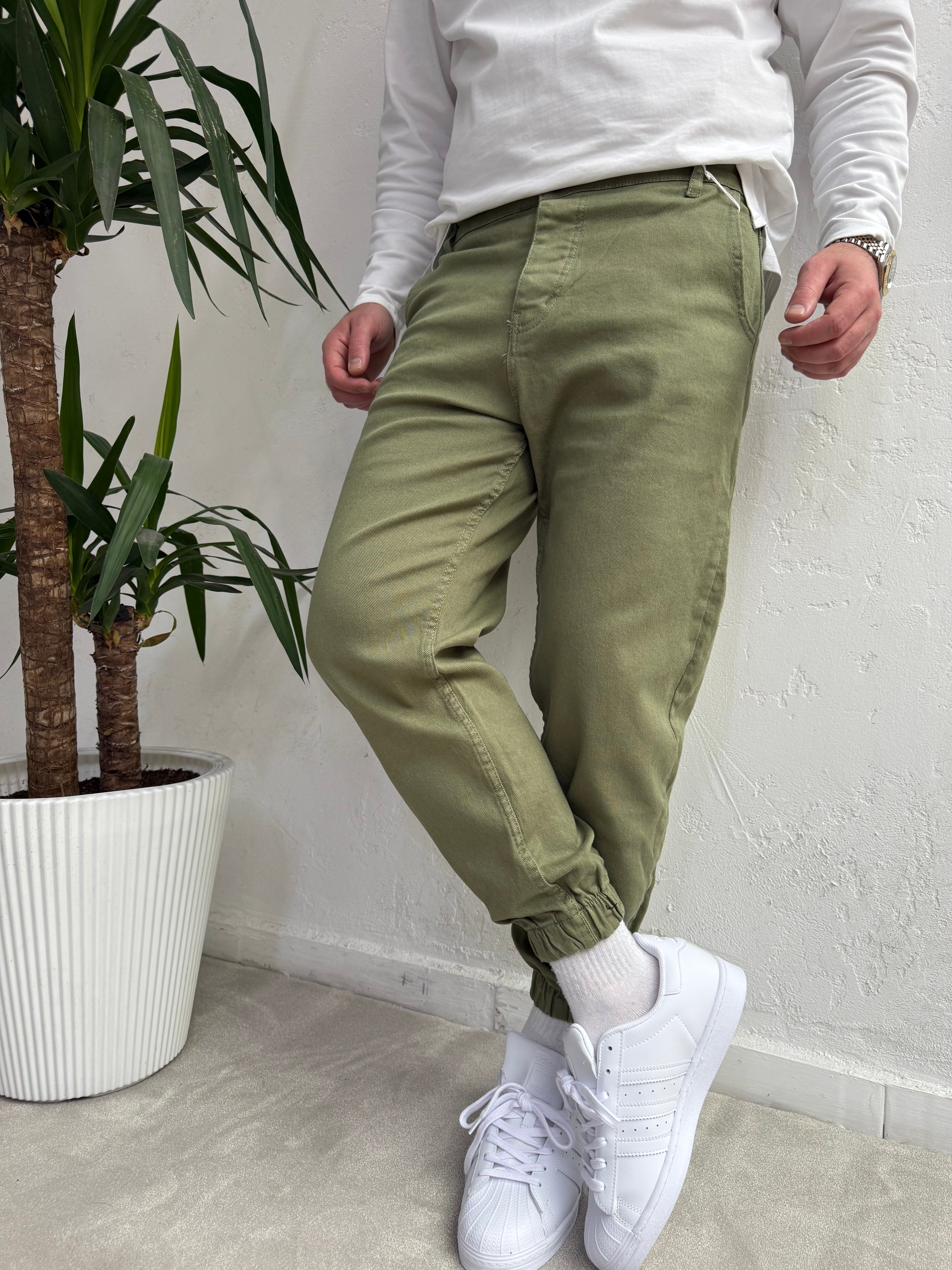 Lastik Paça Boyfriend Pantolon