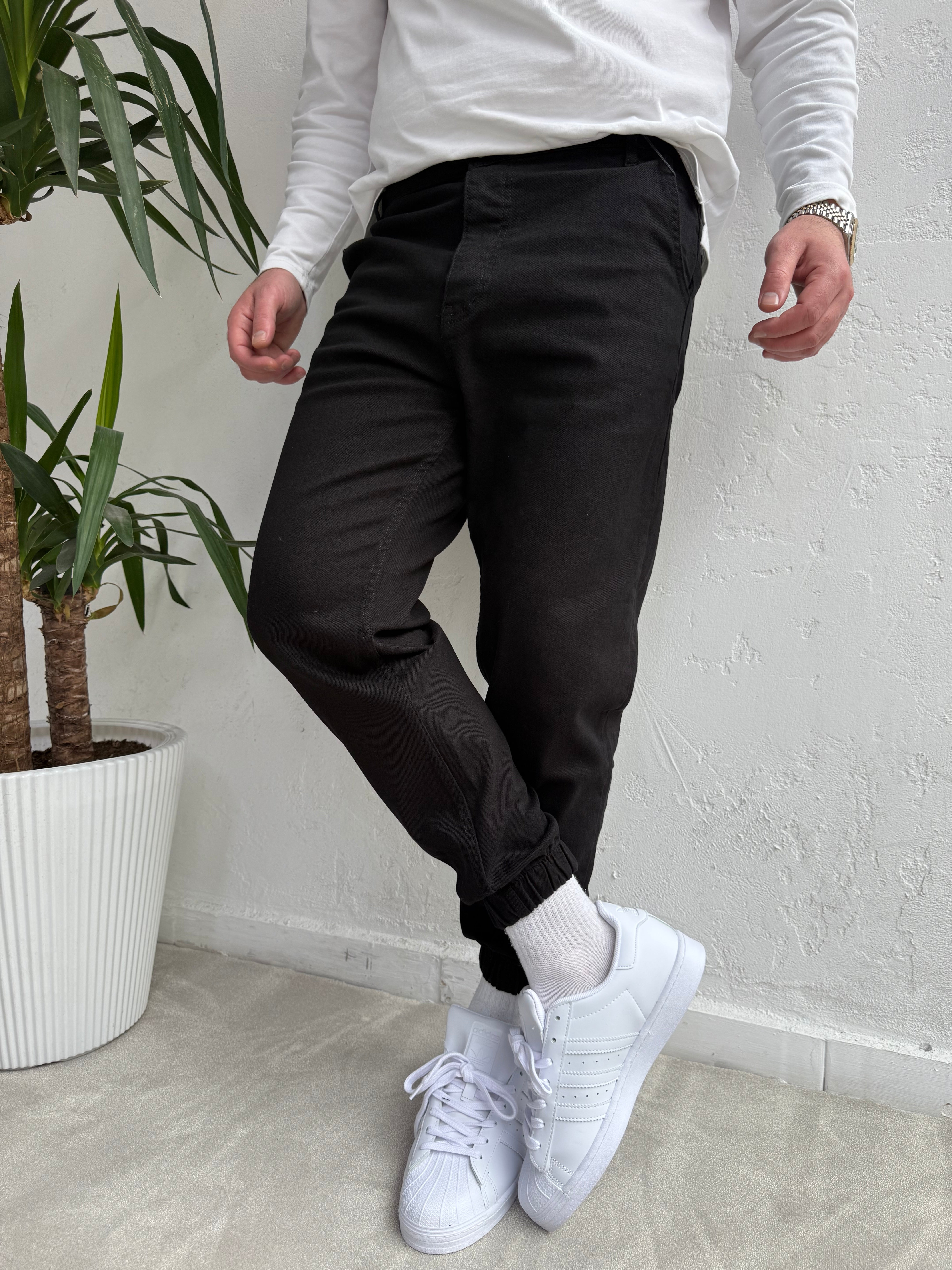 Lastik Paça Boyfriend Pantolon