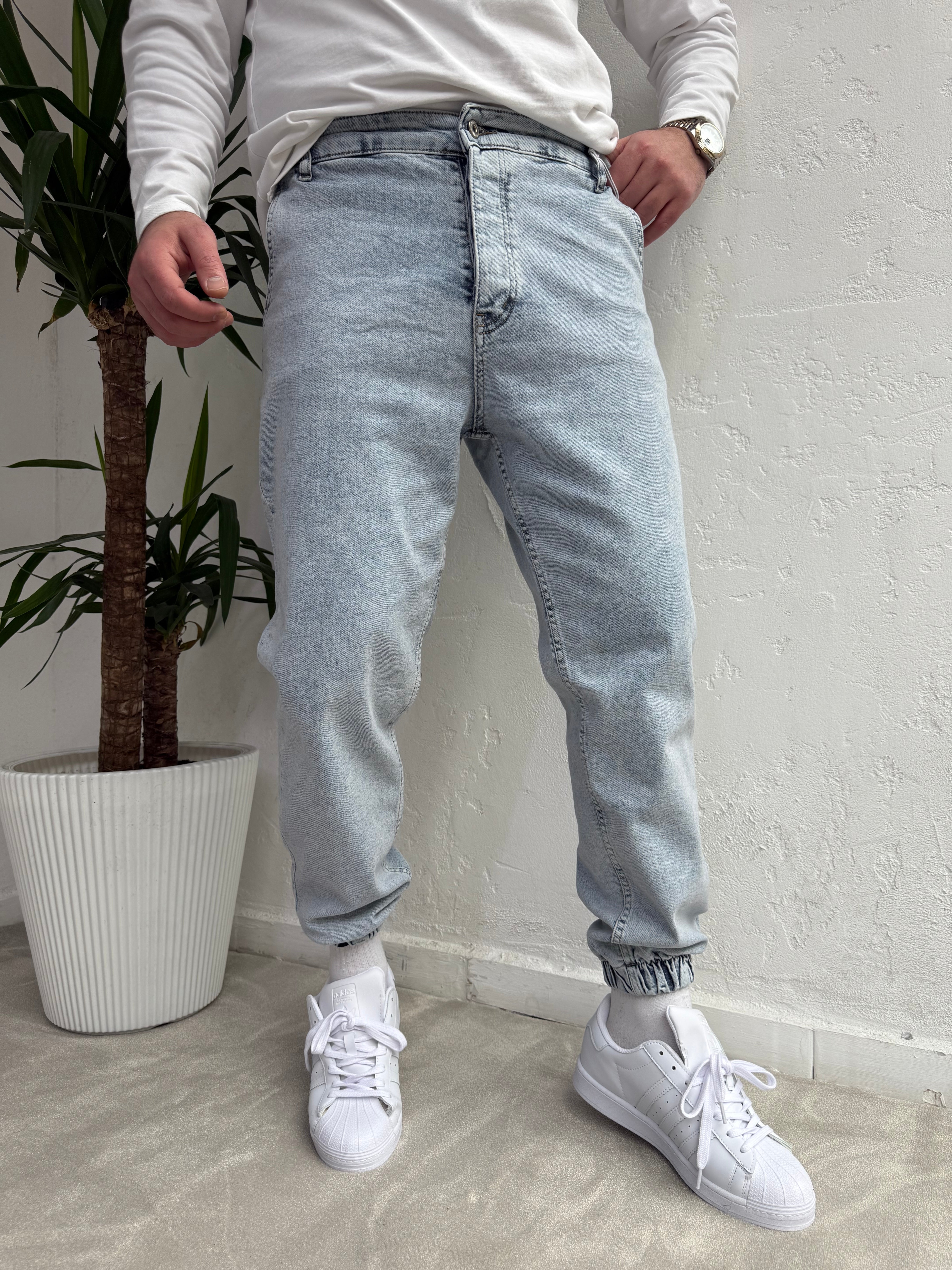 Lastik Paça Boyfriend Pantolon