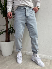 Lastik Paça Boyfriend Pantolon