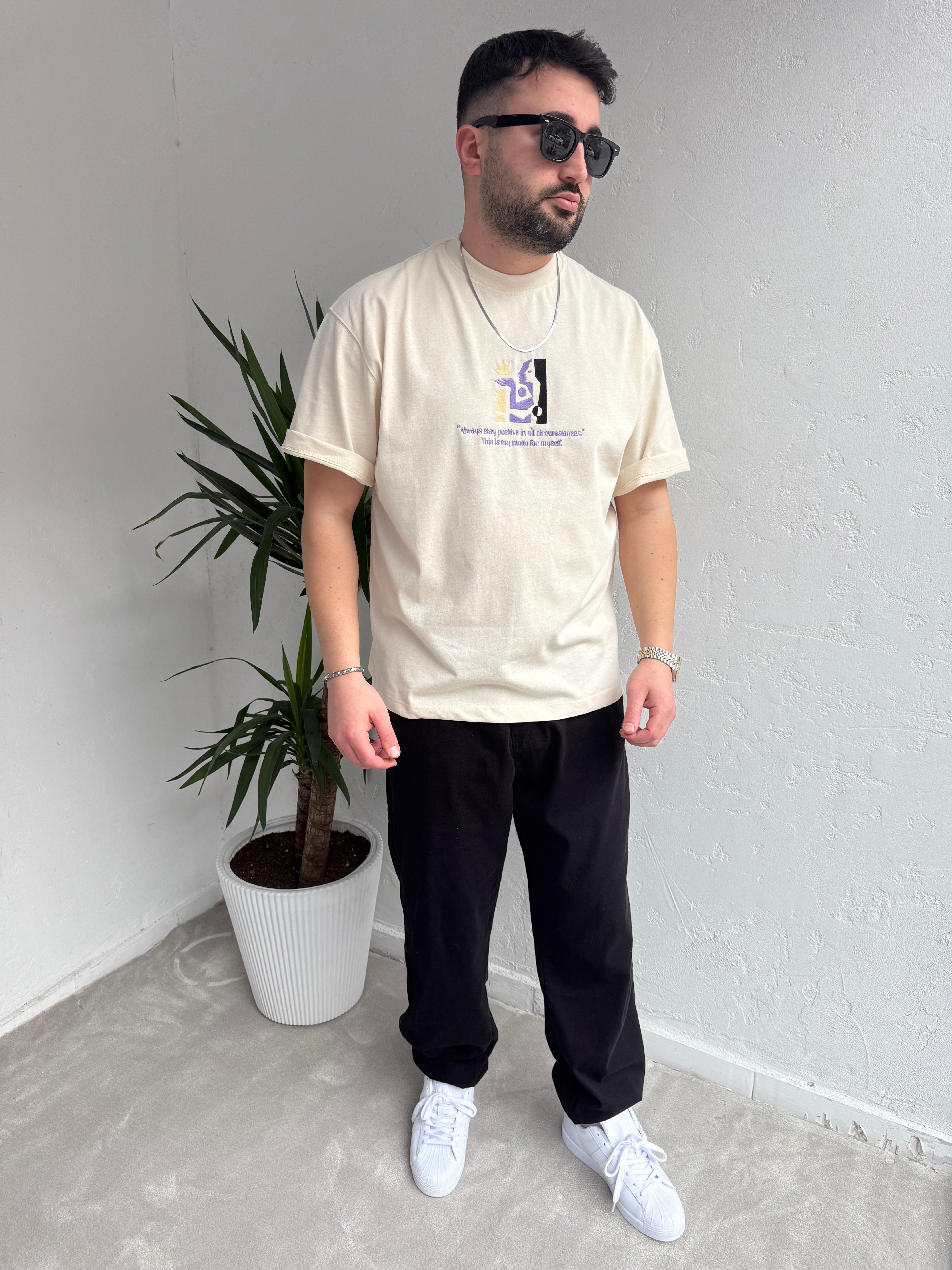 Yep Masquerade Nakış Detaylı Oversize T-Shirt