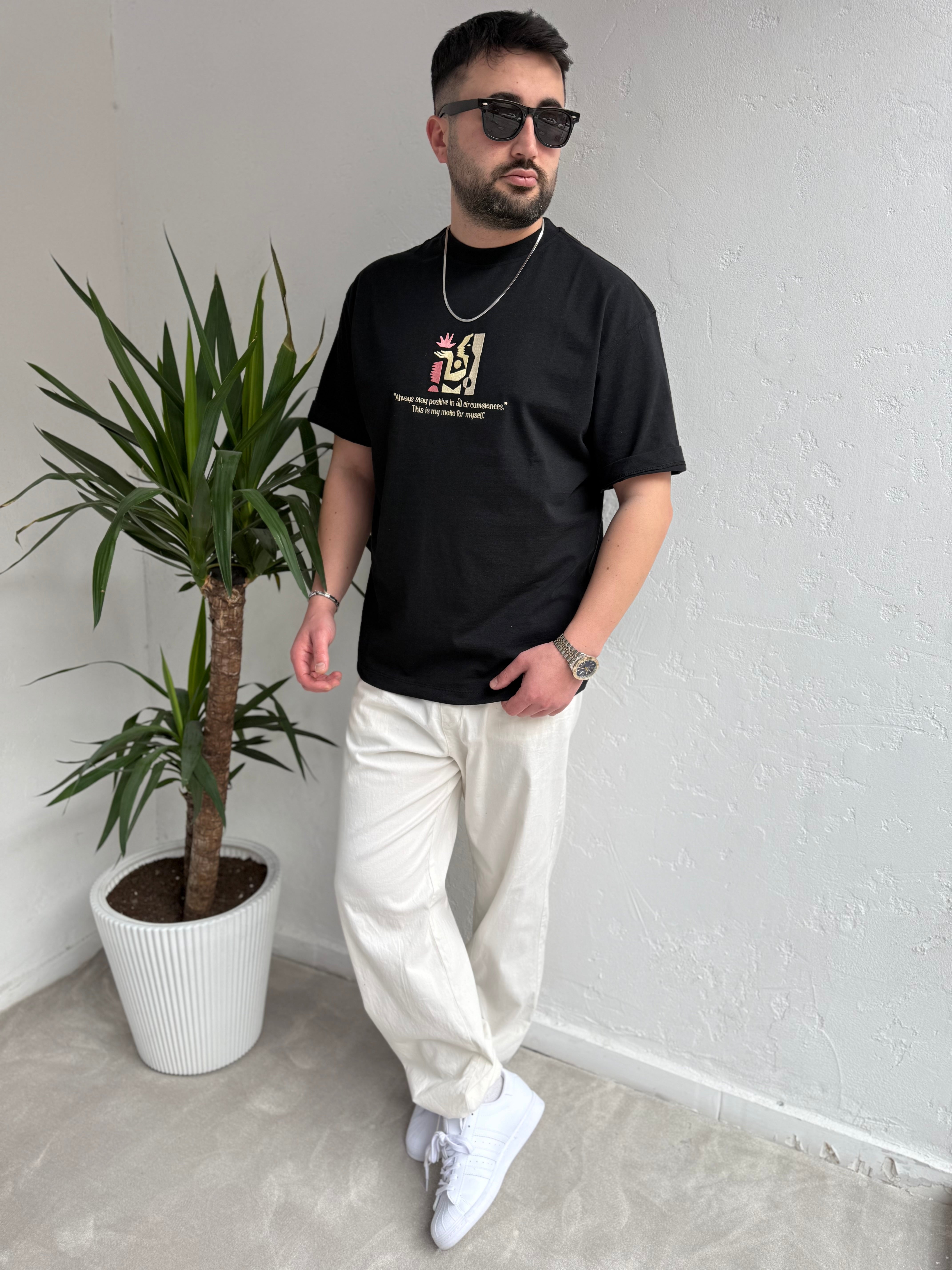 Yep Myself Nakış Detaylı T-Shirt