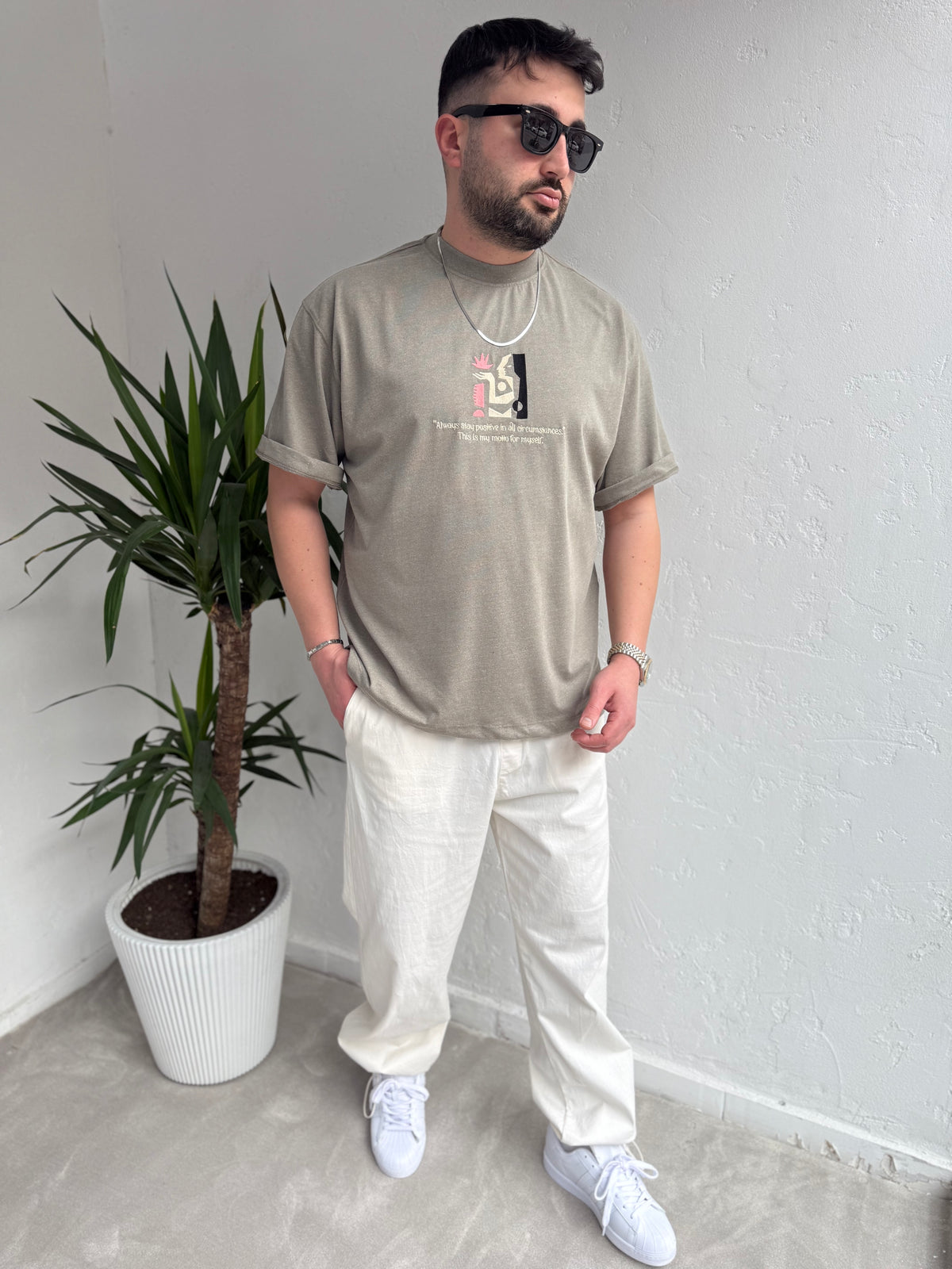 Yep Myself Nakış Detaylı T-Shirt