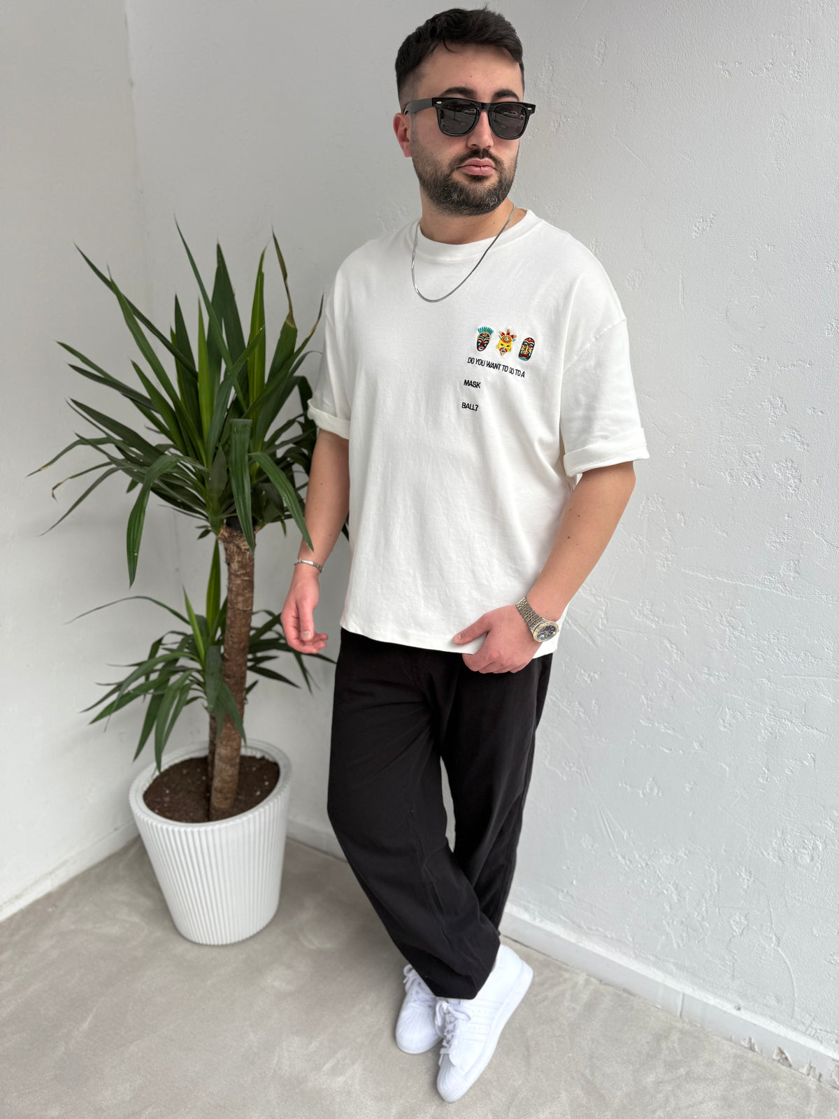 Yep Masquerade Nakış Detaylı Oversize T-Shirt