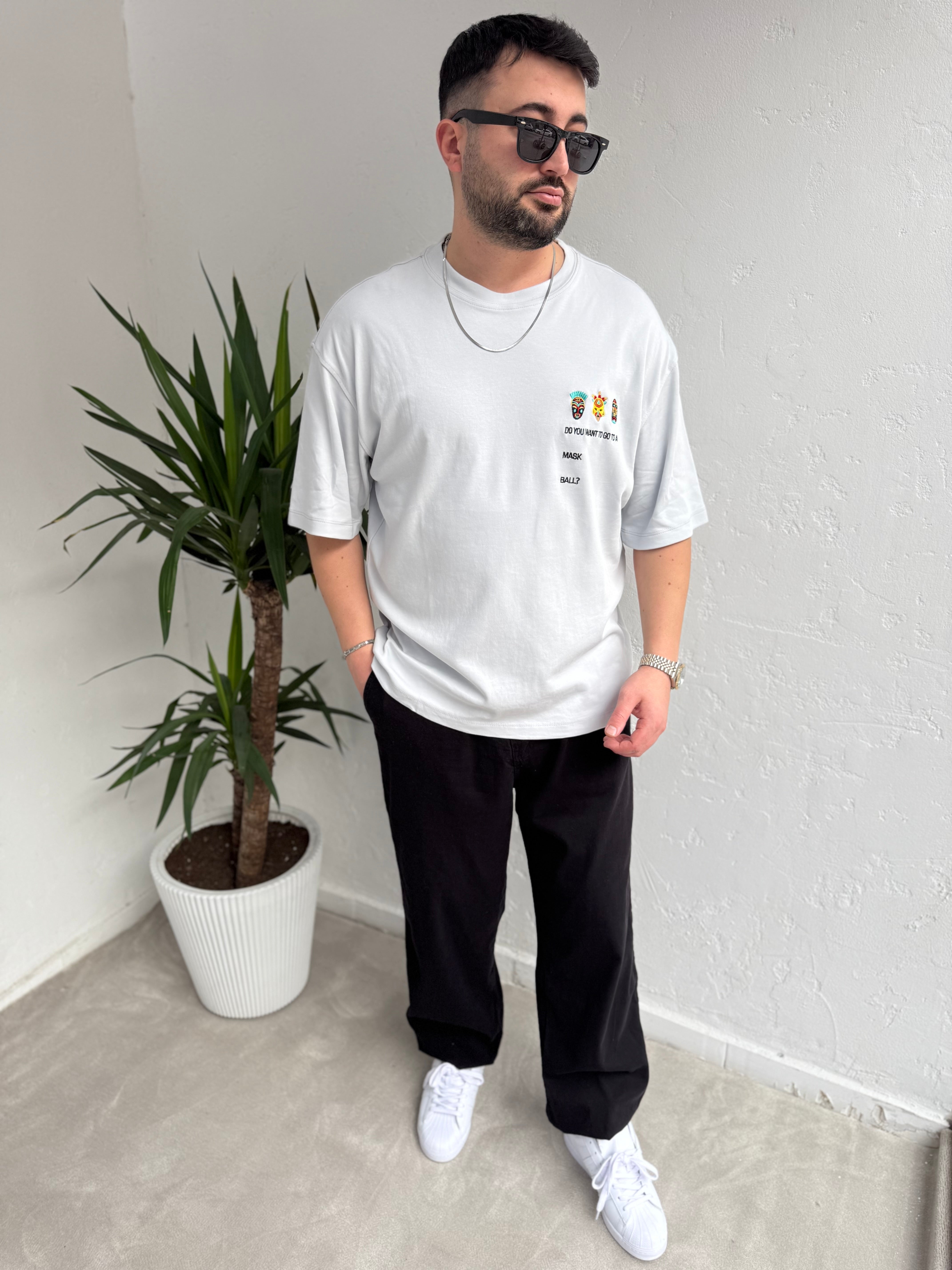 Yep Masquerade Nakış Detaylı Oversize T-Shirt