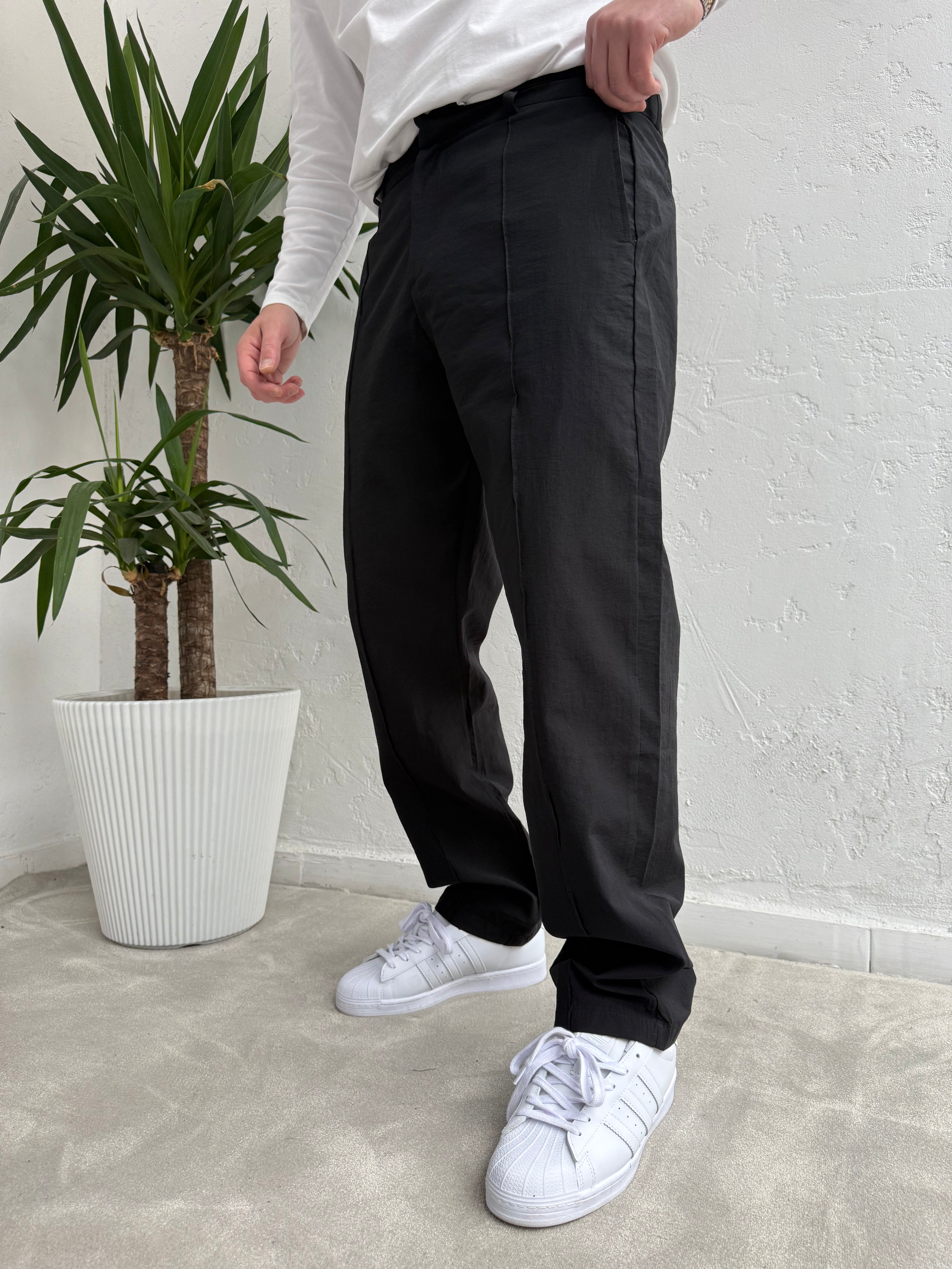 Pile Detaylı Baggy Paraşüt Pantolon
