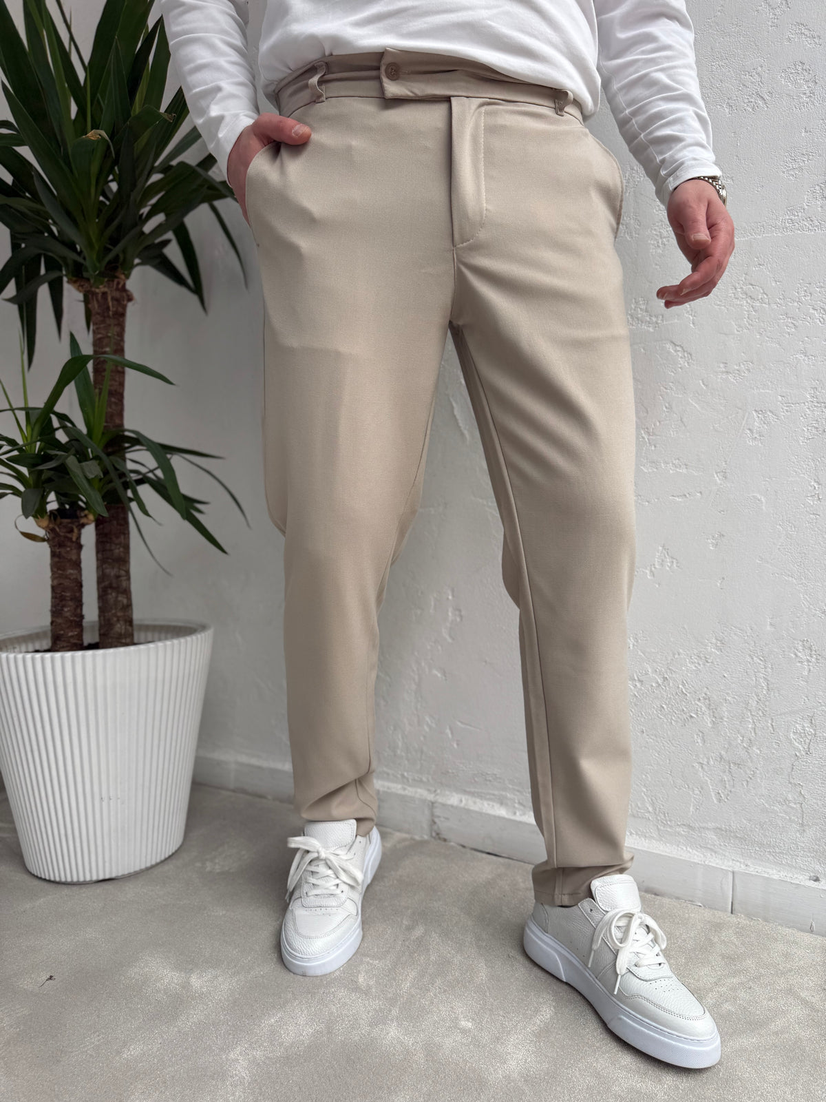 İ-Pool Likralı Kumaş Pantolon