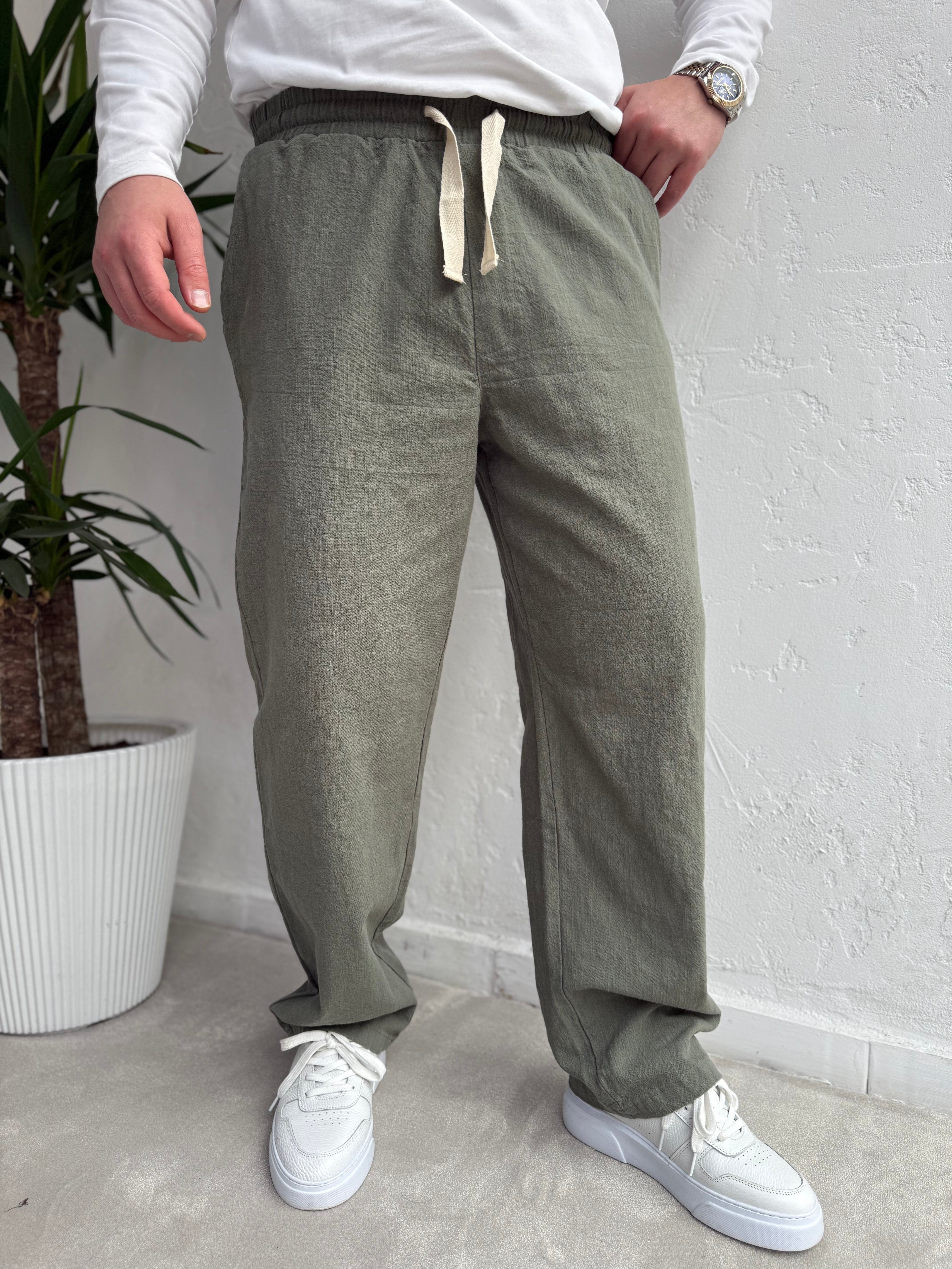 Baggy Keten Pantolon