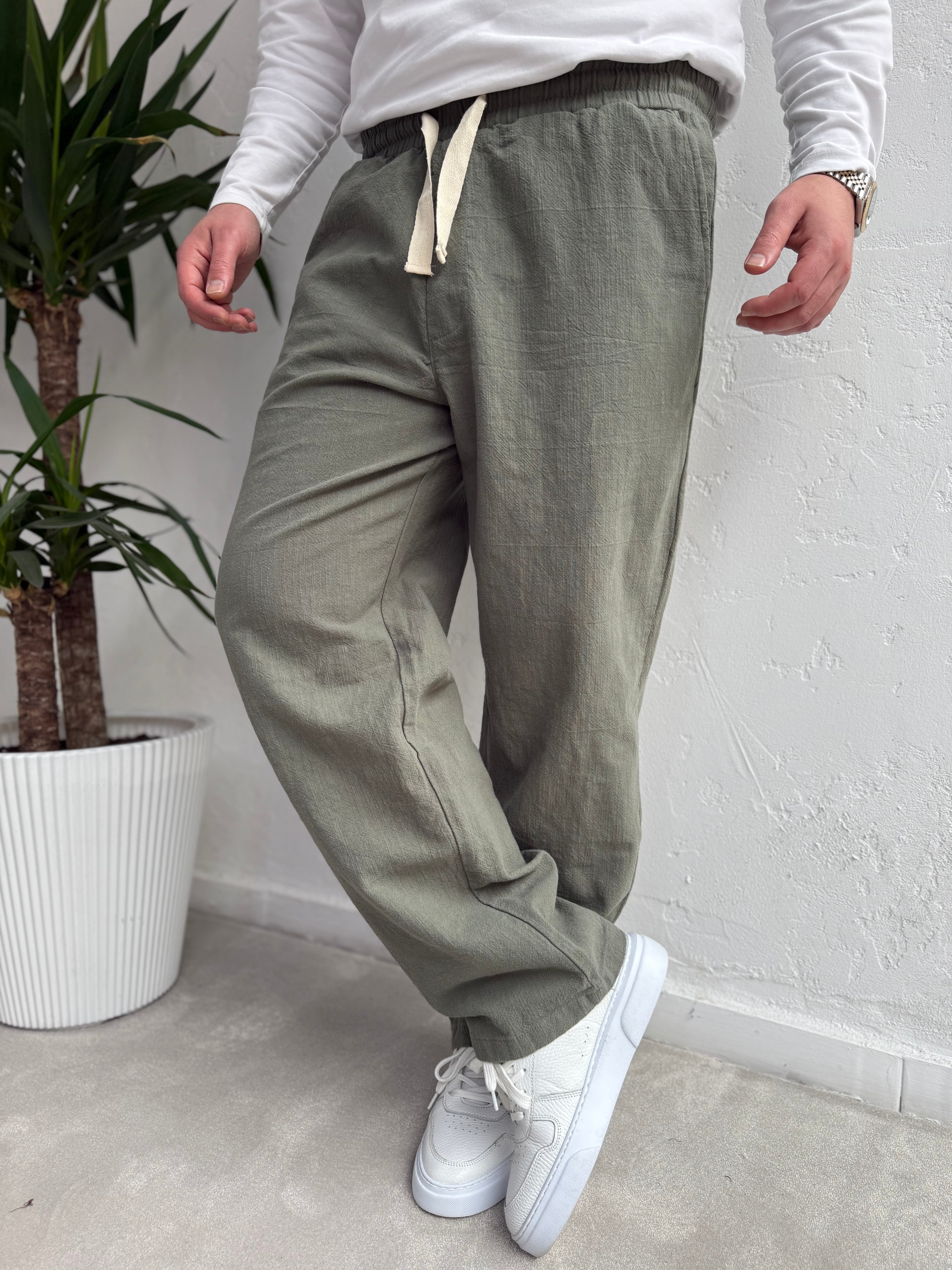 Baggy Keten Pantolon
