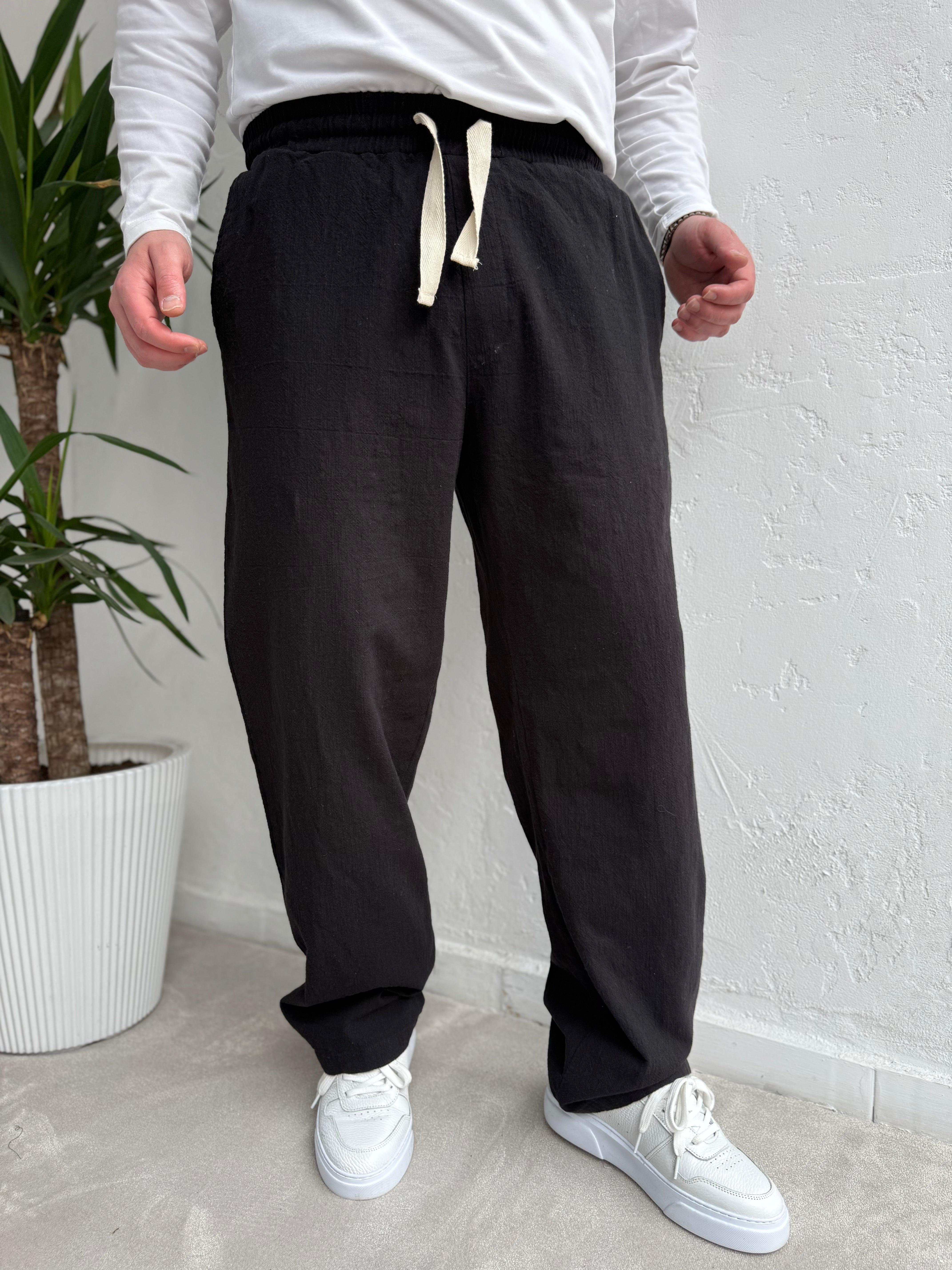 Baggy Keten Pantolon