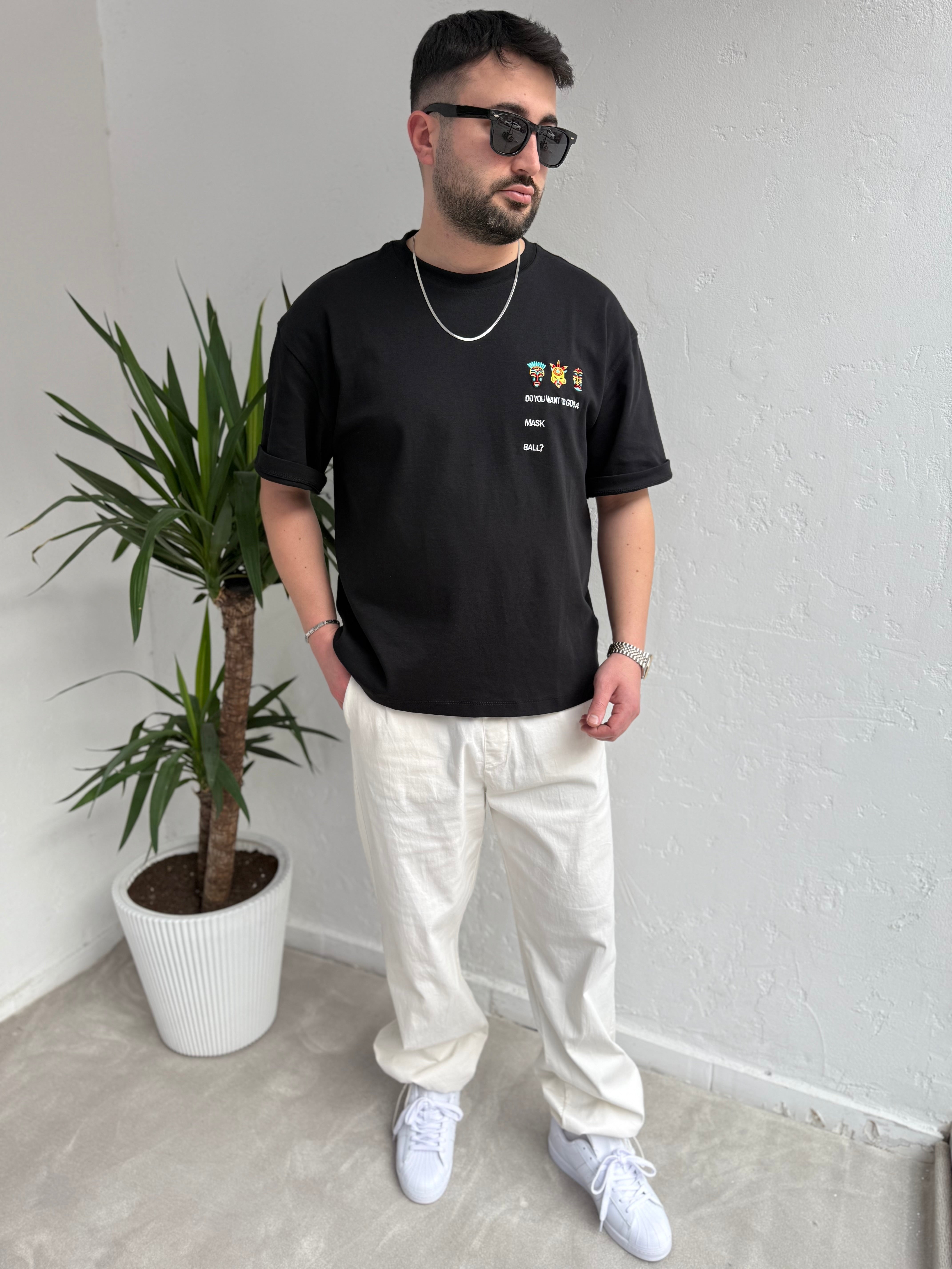 Yep Masquerade Nakış Detaylı Oversize T-Shirt