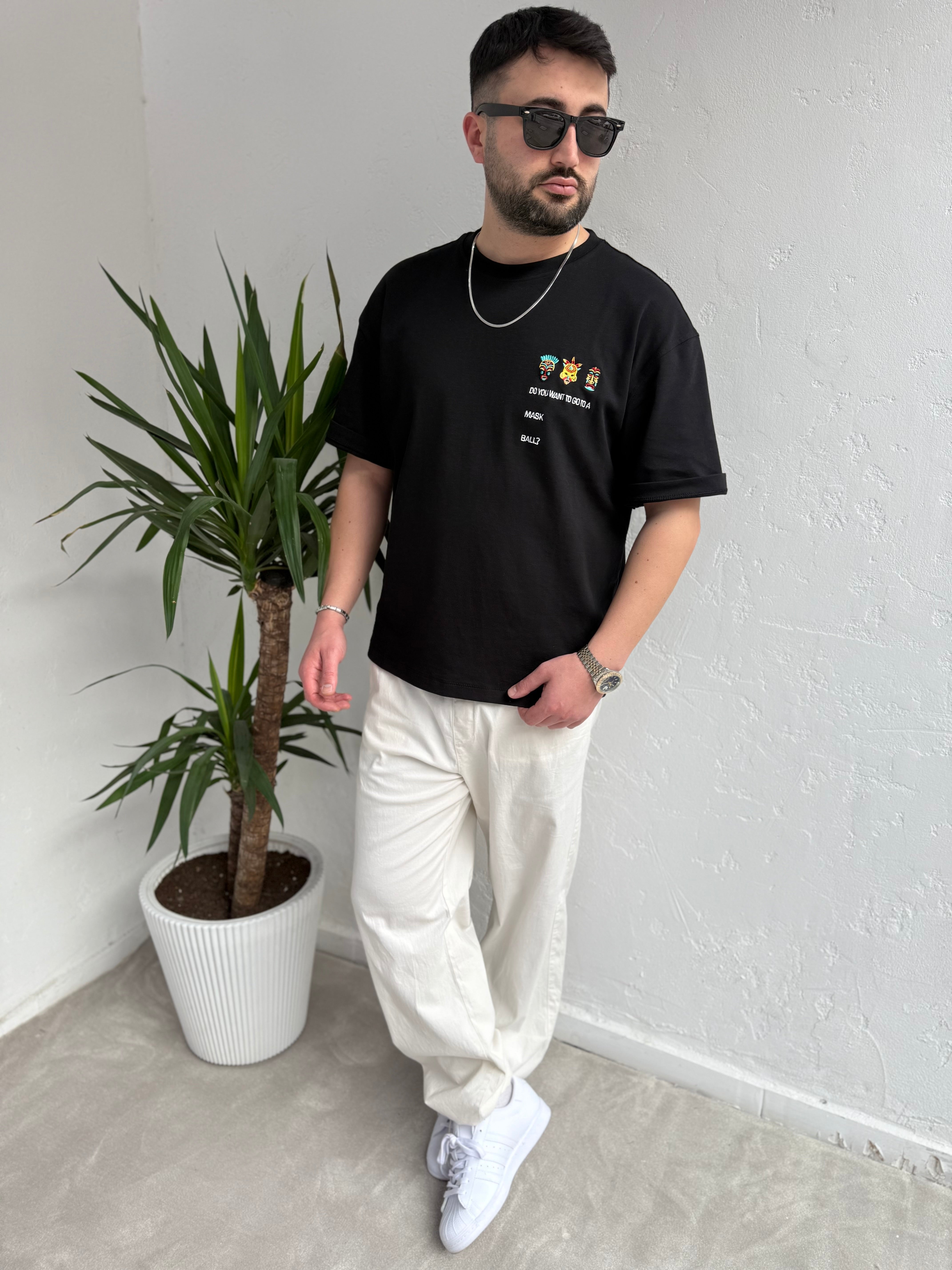 Yep Masquerade Nakış Detaylı Oversize T-Shirt