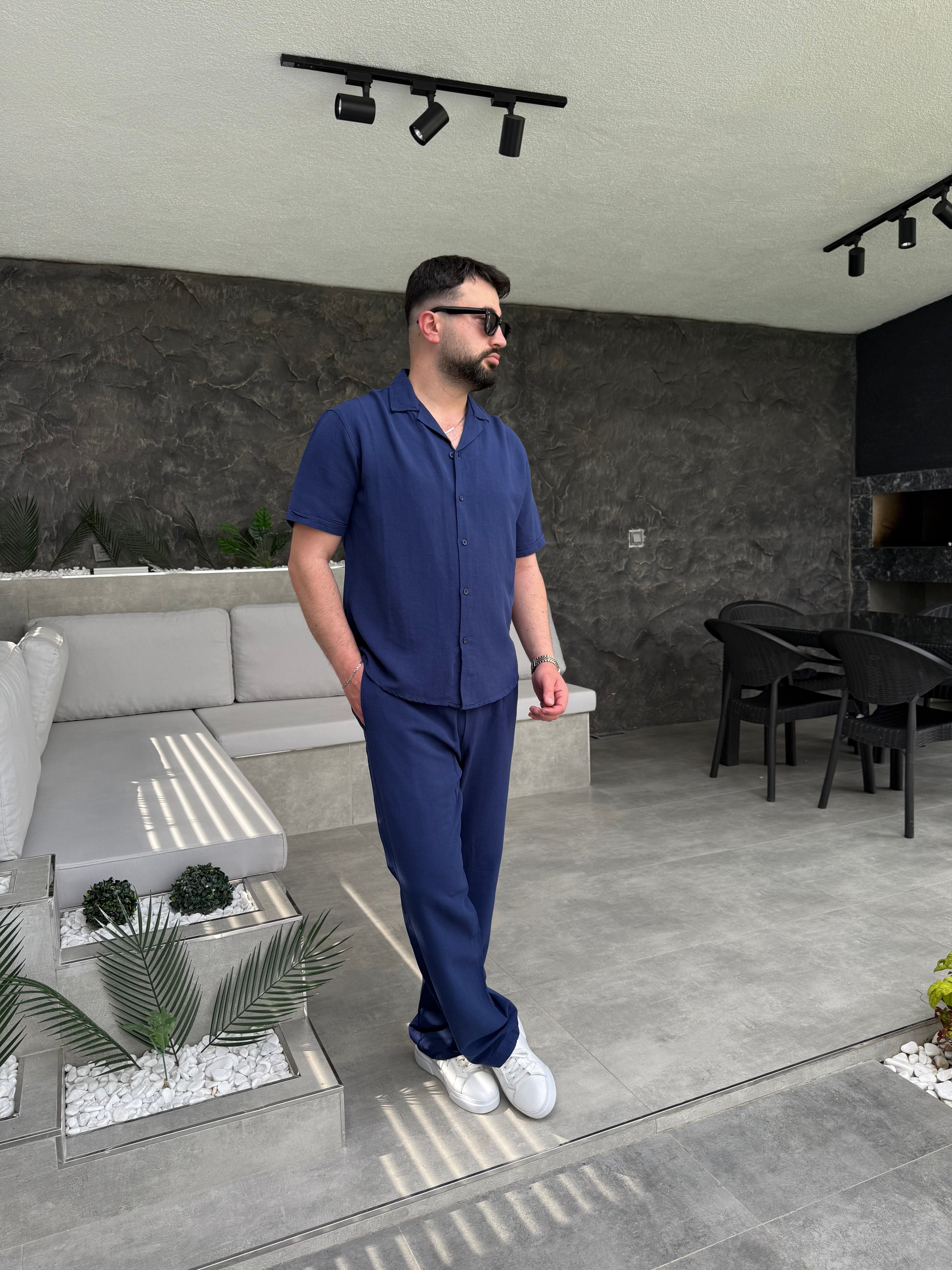 Viscon Keten Kısa Kollu Gömlek