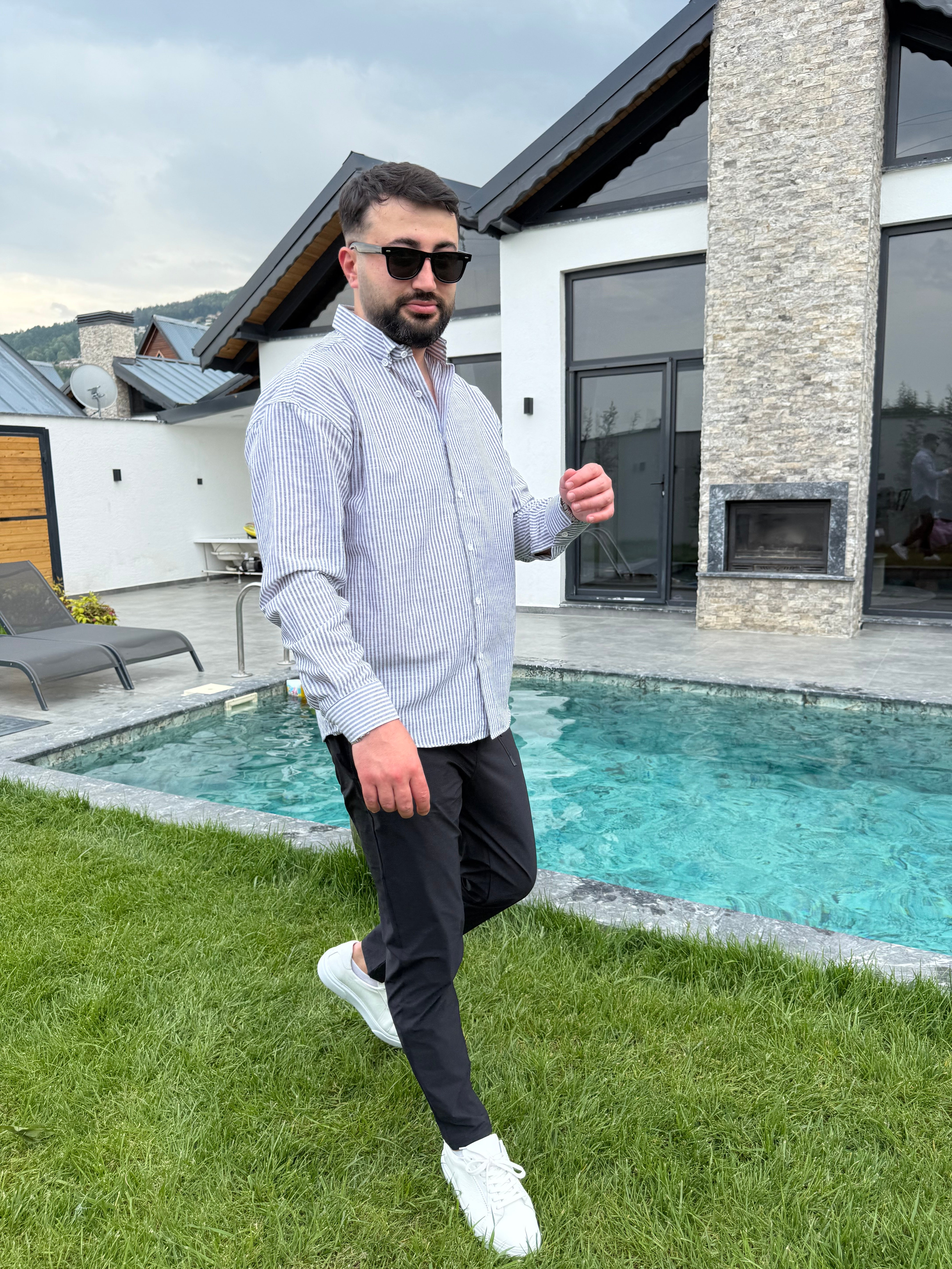 Lenasso Çizgili Gömlek