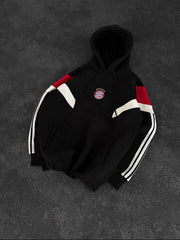 Bayern Münih kapişonlu polar sweatshirt siyah