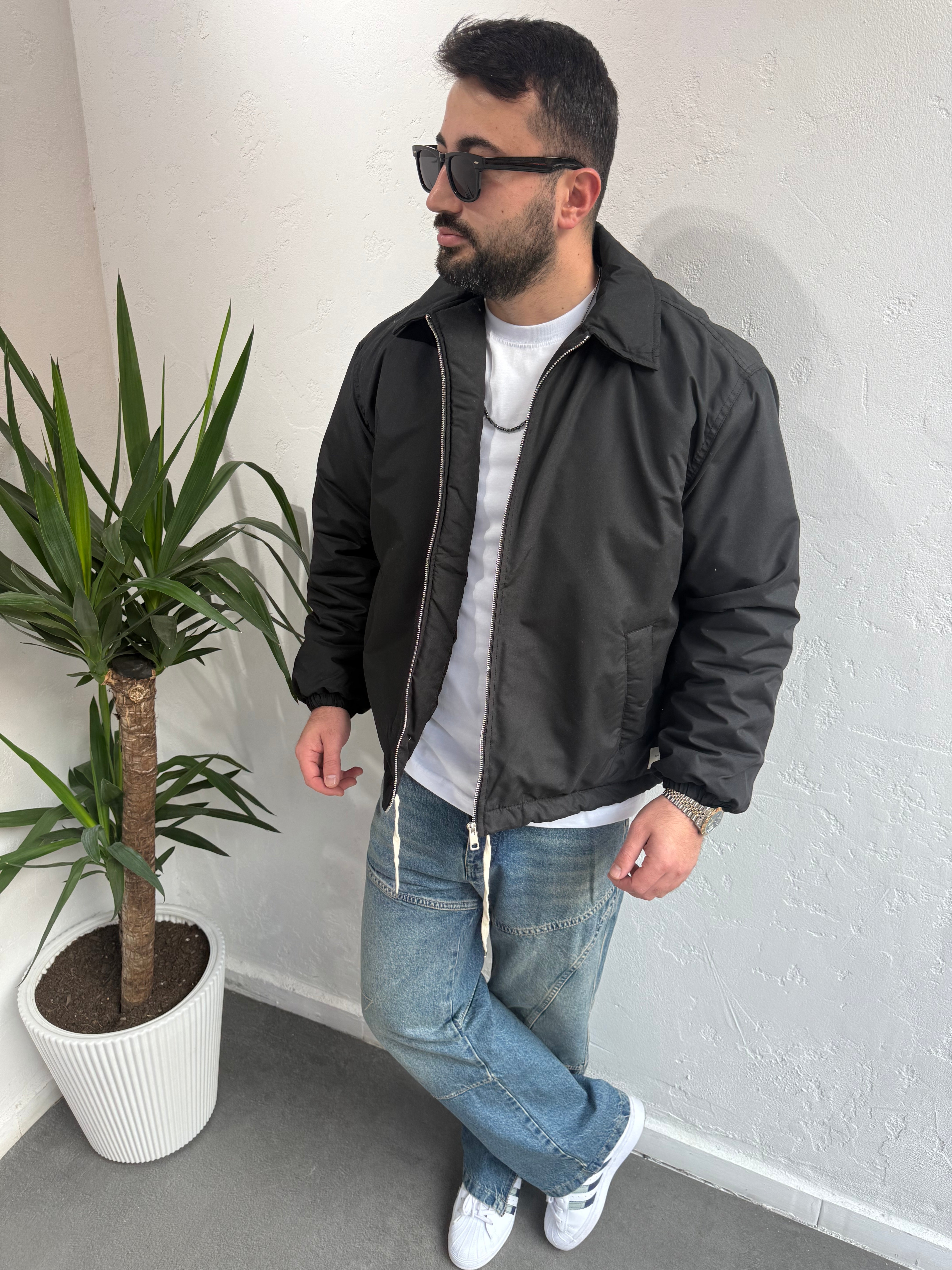 ZR Model Owersıze Çelik Fermuar Mont Yeşil