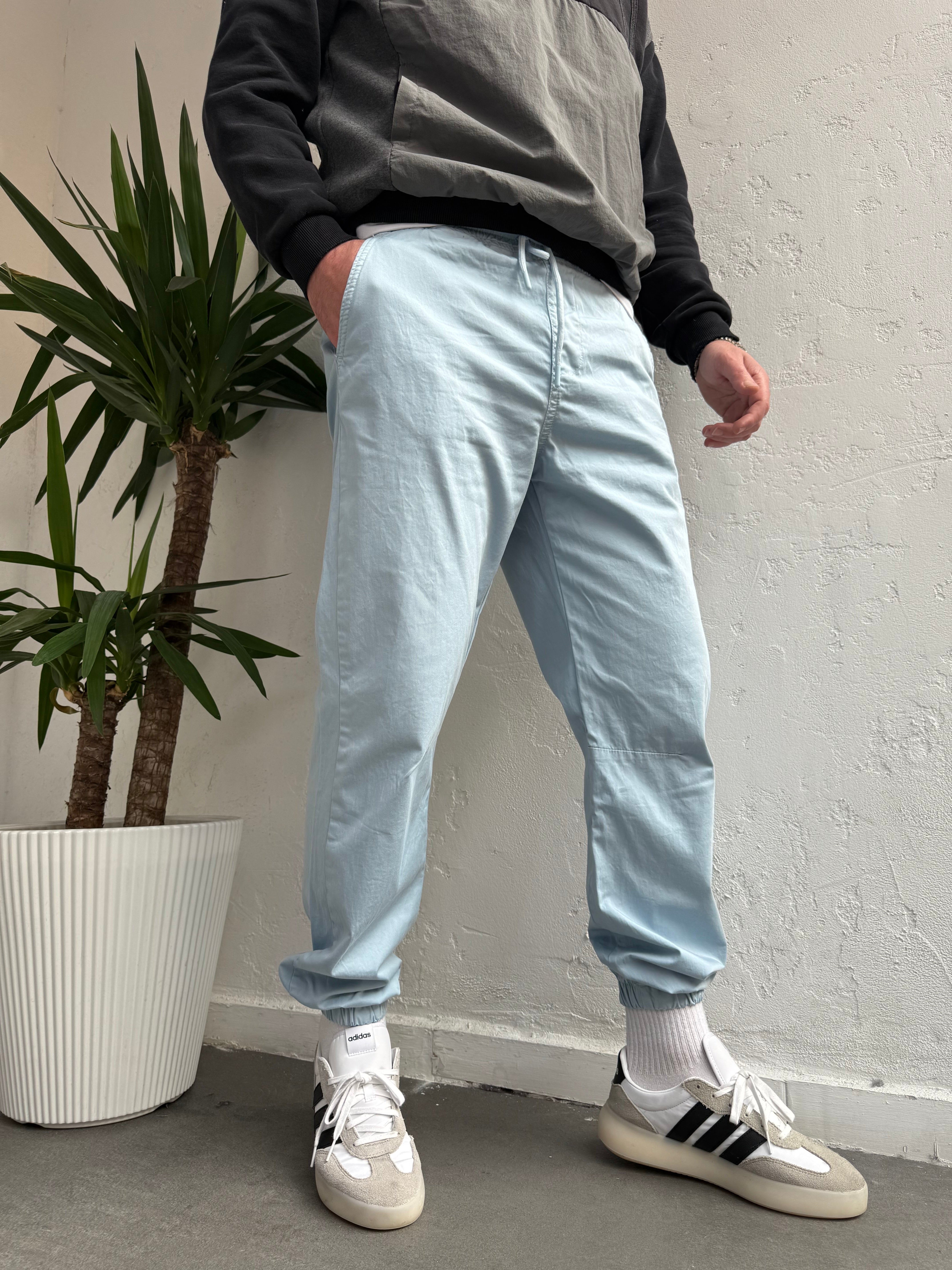 Lastik Paça Gabardin Pantolon