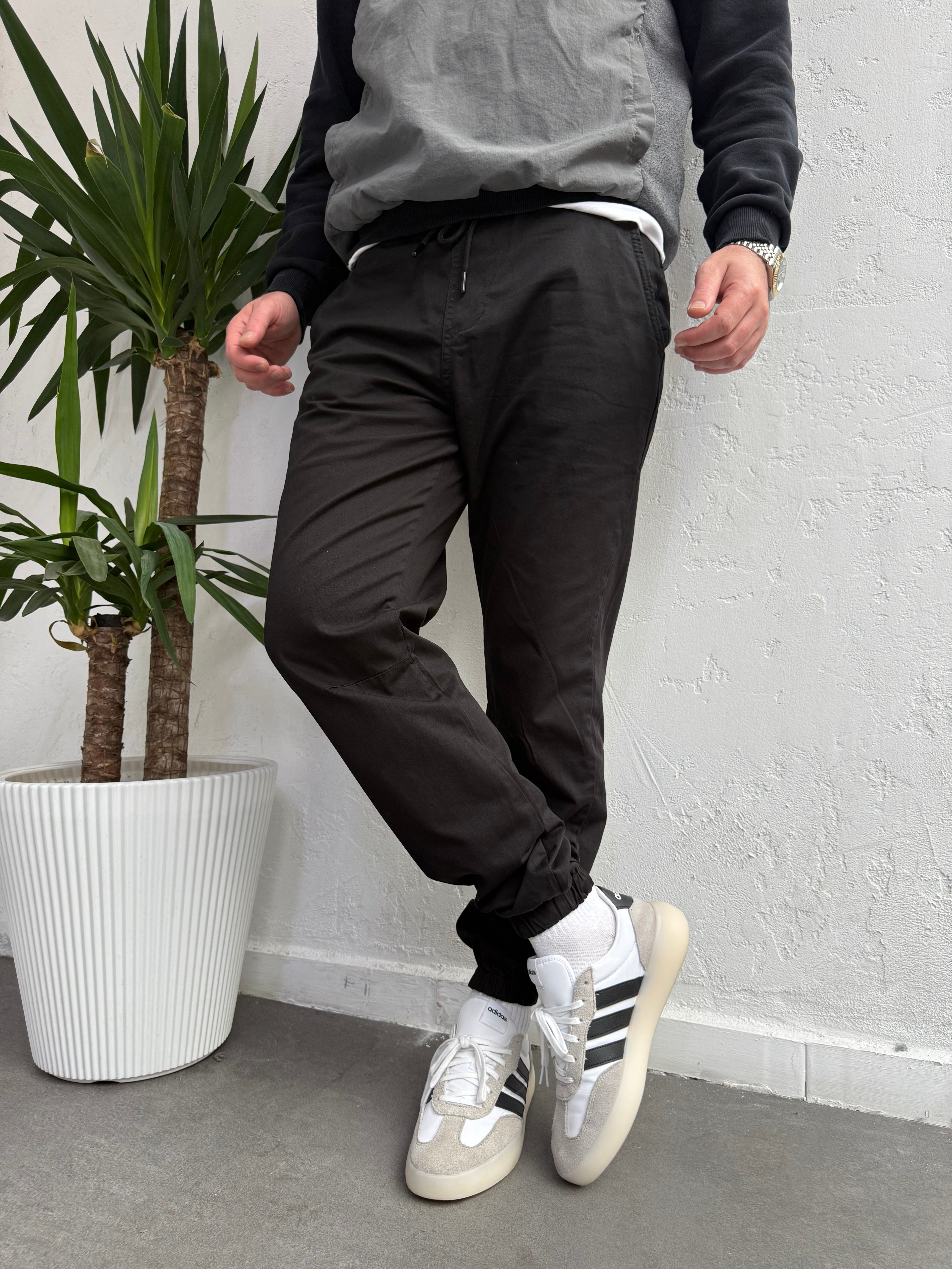 Lastik Paça Gabardin Pantolon