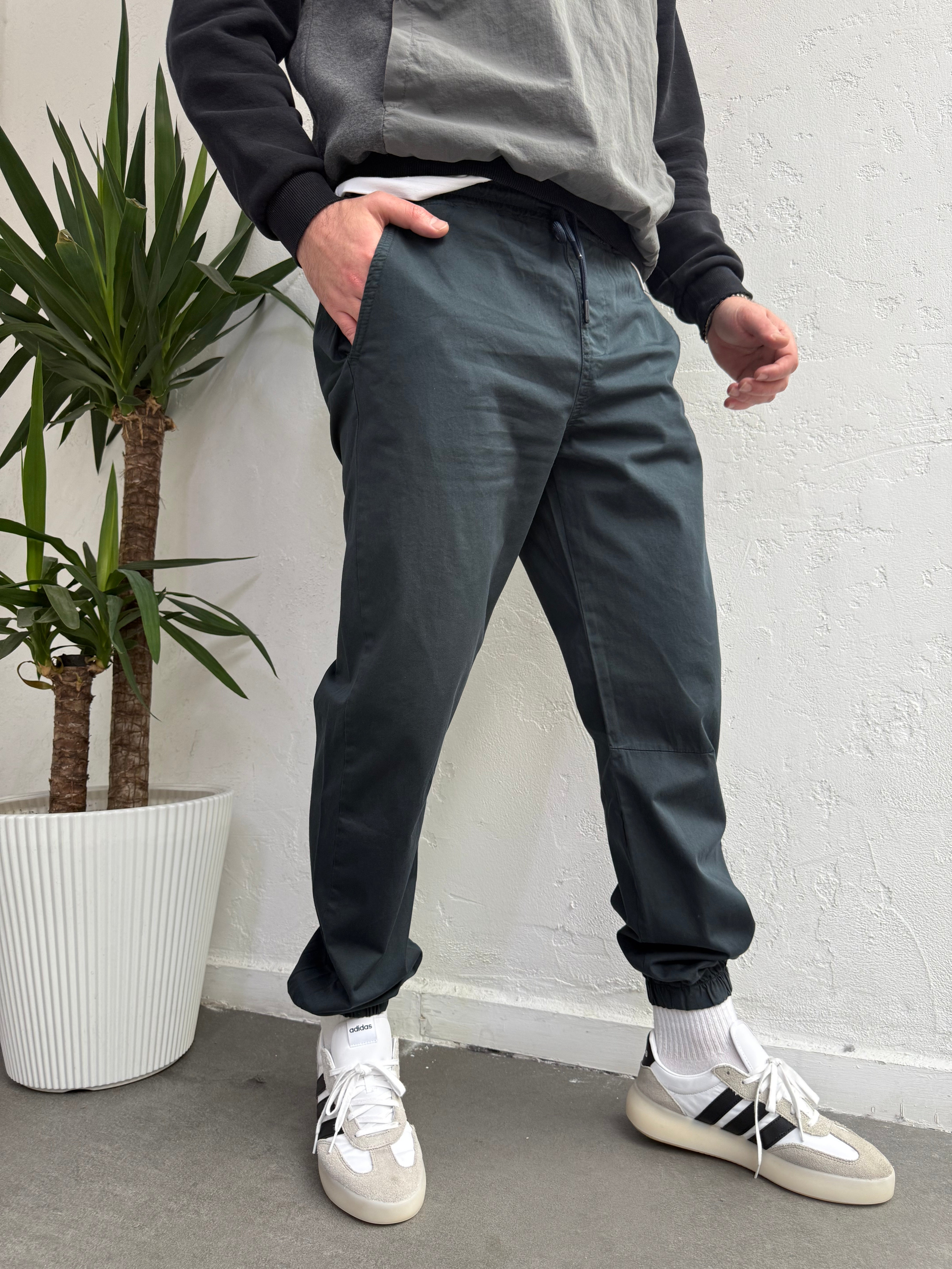 Lastik Paça Gabardin Pantolon