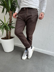 Lastik Paça Gabardin Pantolon