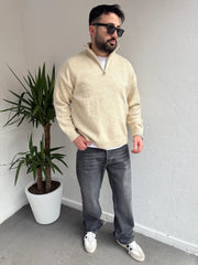 Deep Fermuarlı Triko Kazak