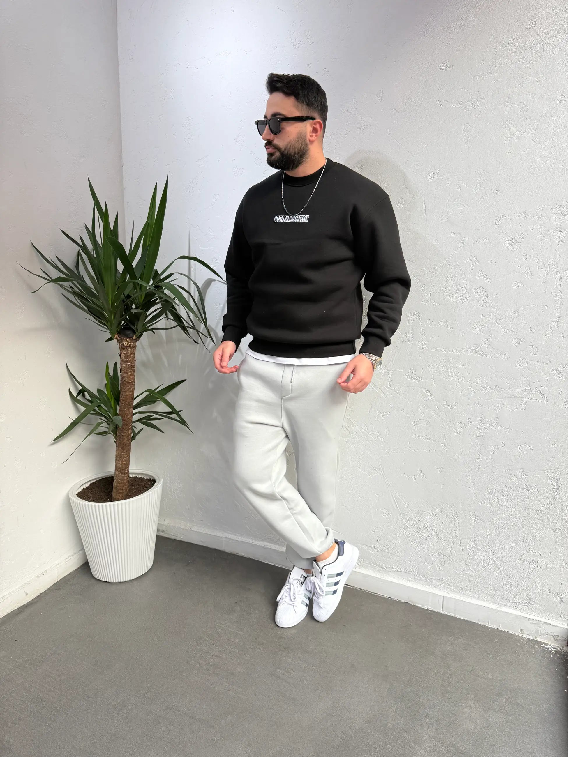 Deep Ön Arka Baskılı Sweatshirt