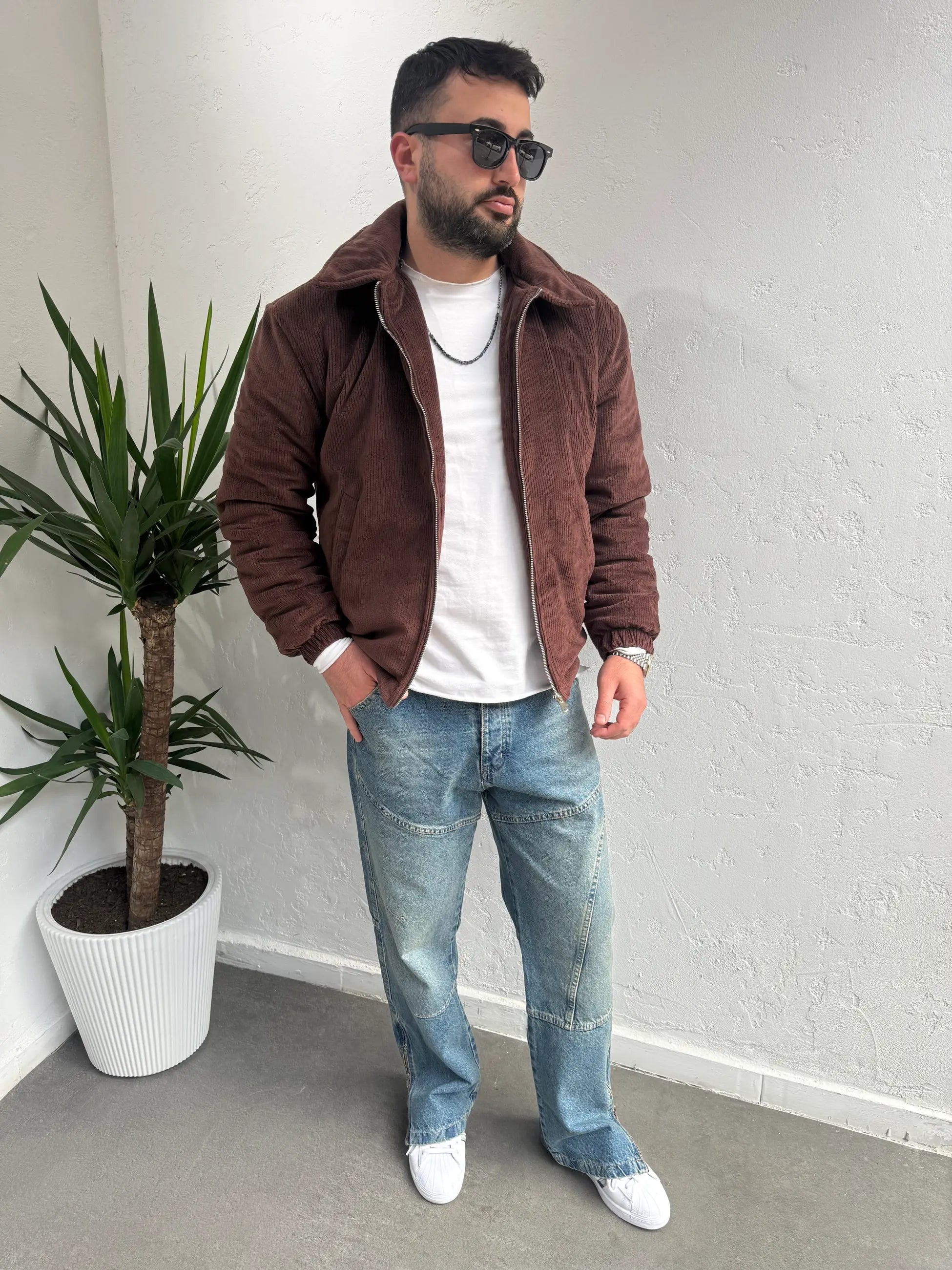 Zr Model Slim Fit Kadife Mont