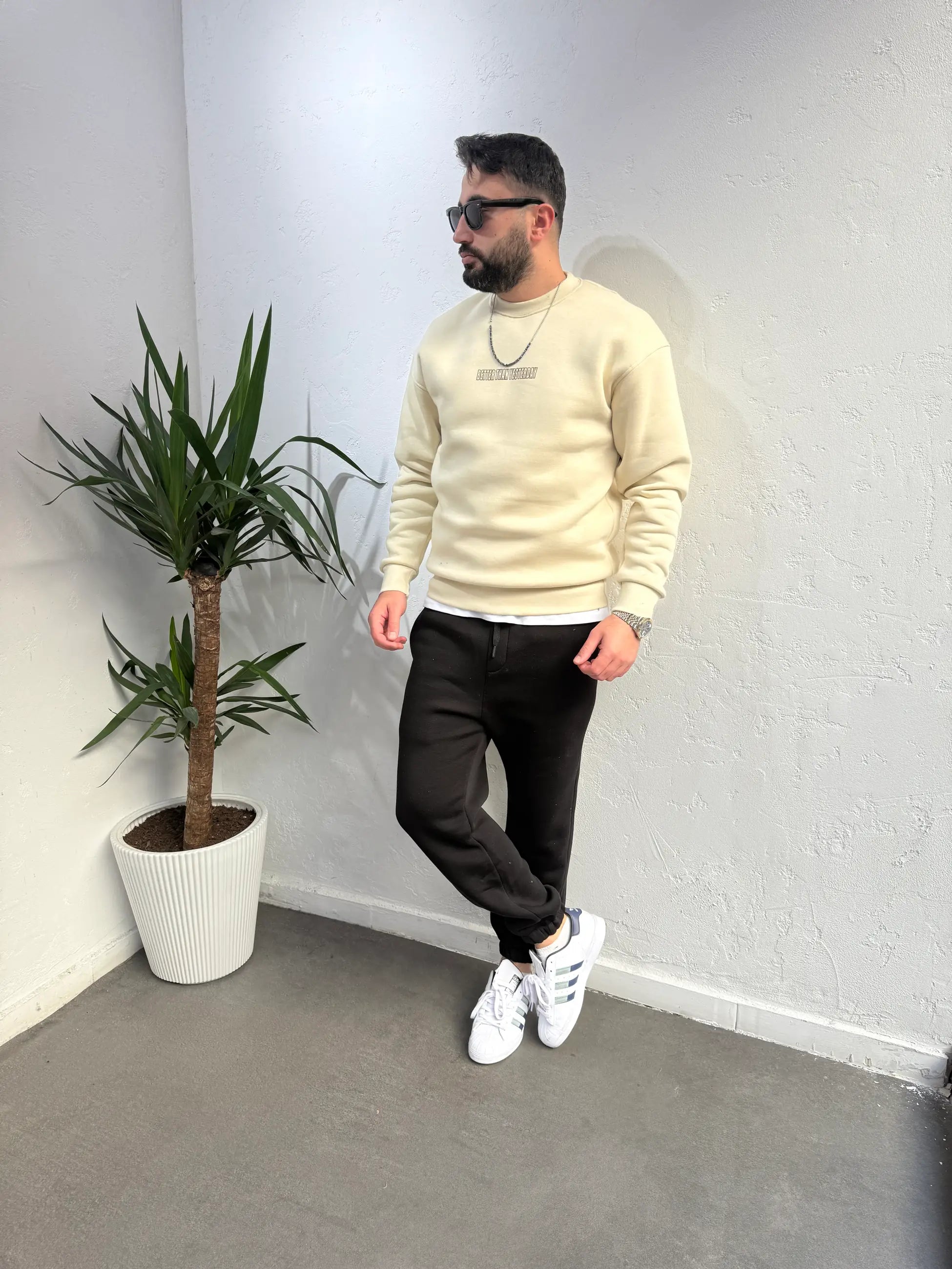 Deep Ön Arka Baskılı Sweatshirt