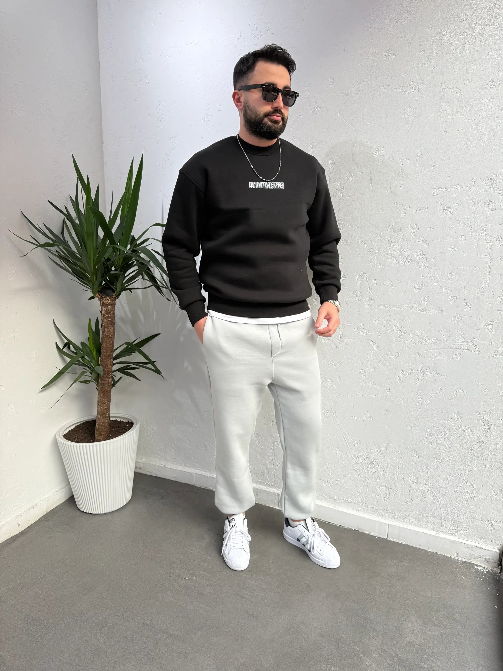 Deep Ön Arka Baskılı Sweatshirt