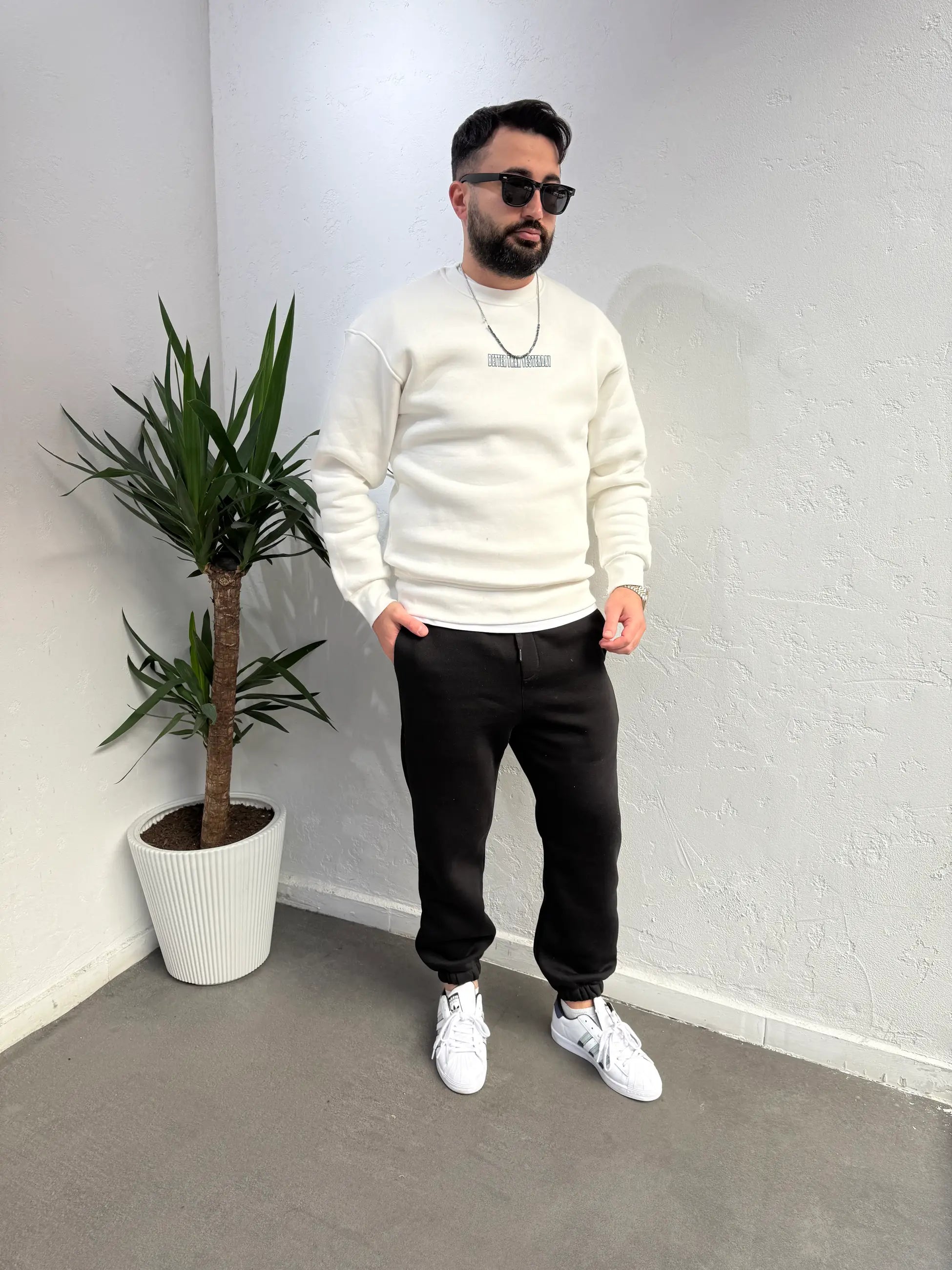 Deep Ön Arka Baskılı Sweatshirt