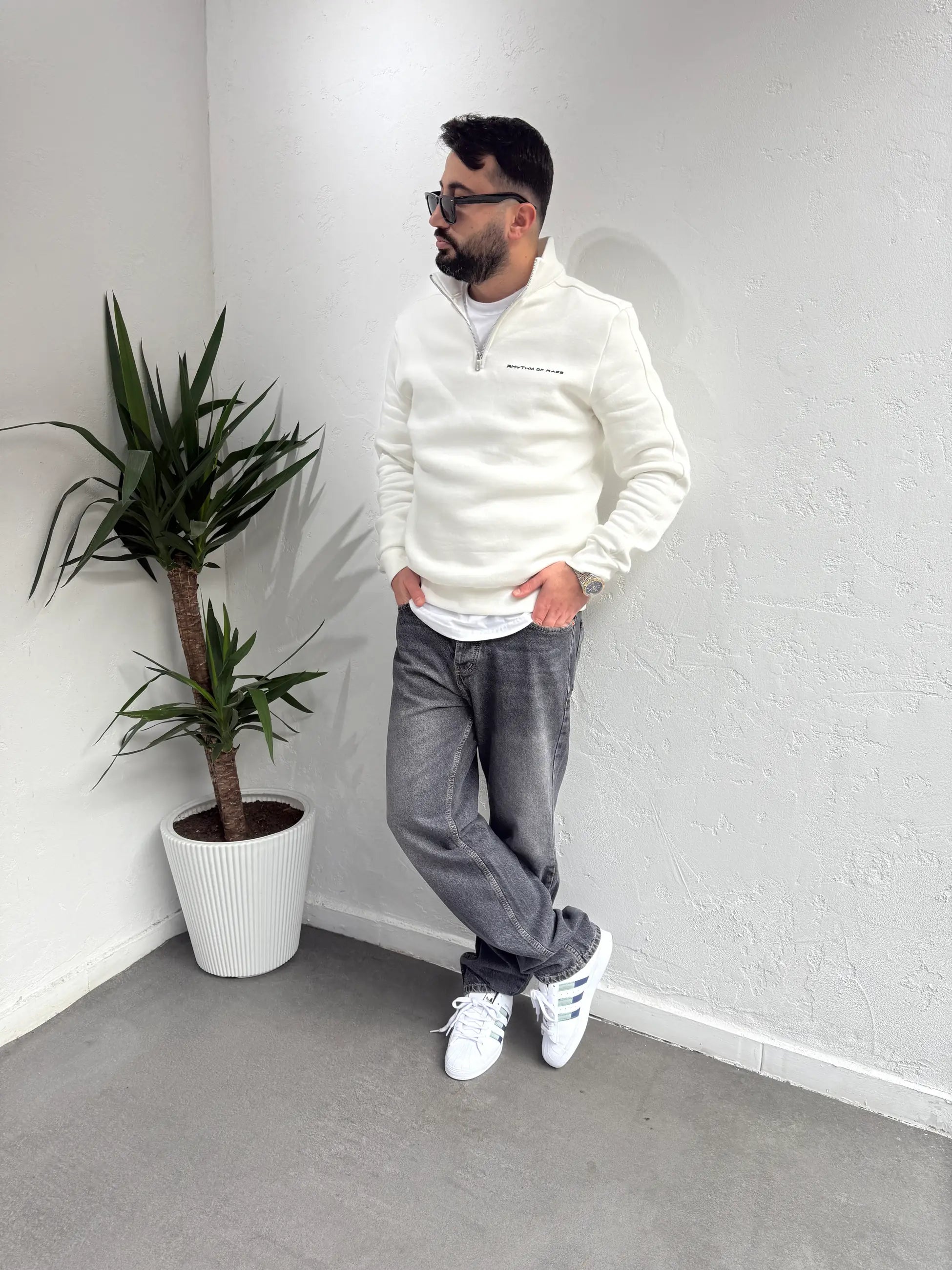 Deep Race Fermuarlı Yaka Sweatshirt