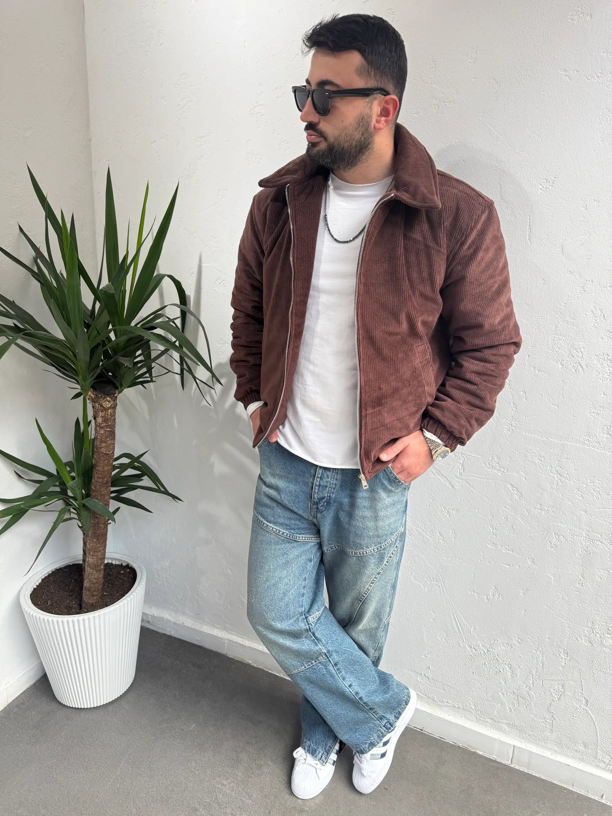 Zr Model Slim Fit Kadife Mont