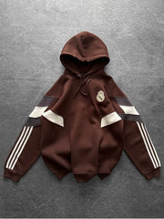 Real Madrid Kapuşonlu Polar Kahverengi