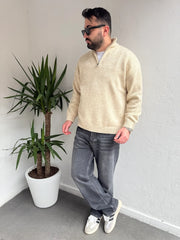 Deep Fermuarlı Triko Kazak