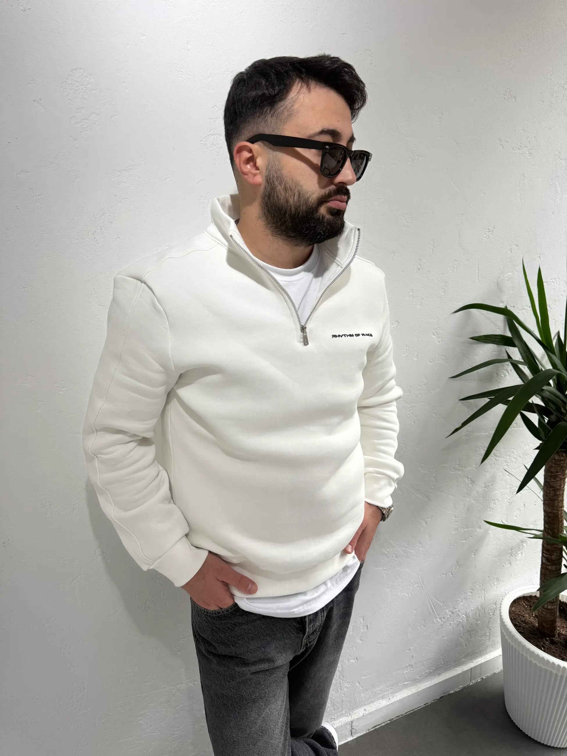 Deep Race Fermuarlı Yaka Sweatshirt