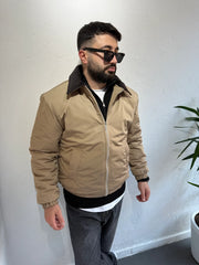 ZR Model Kadife Yaka Mont Kahverengi