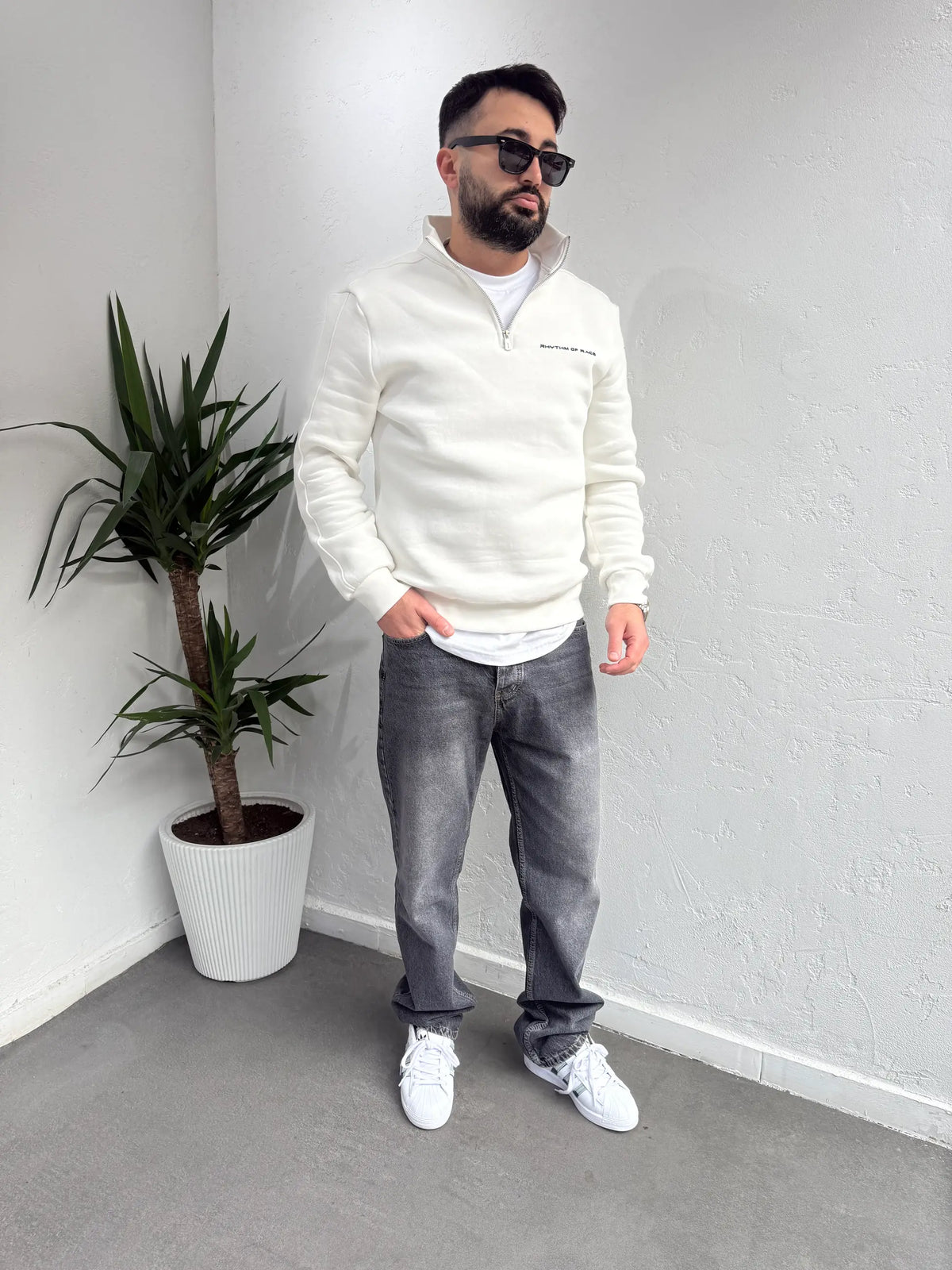 Deep Race Fermuarlı Yaka Sweatshirt