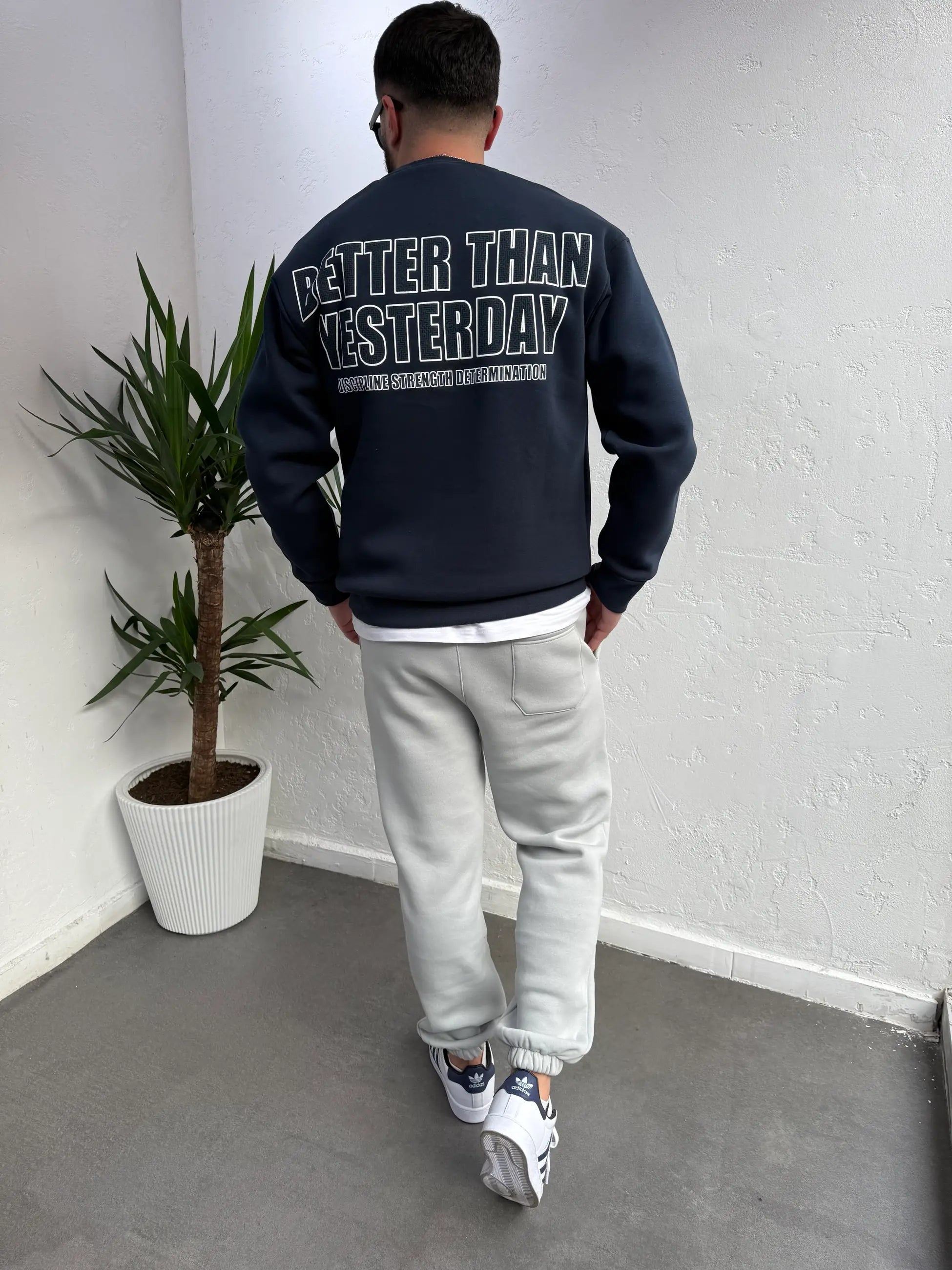 Deep Ön Arka Baskılı Sweatshirt