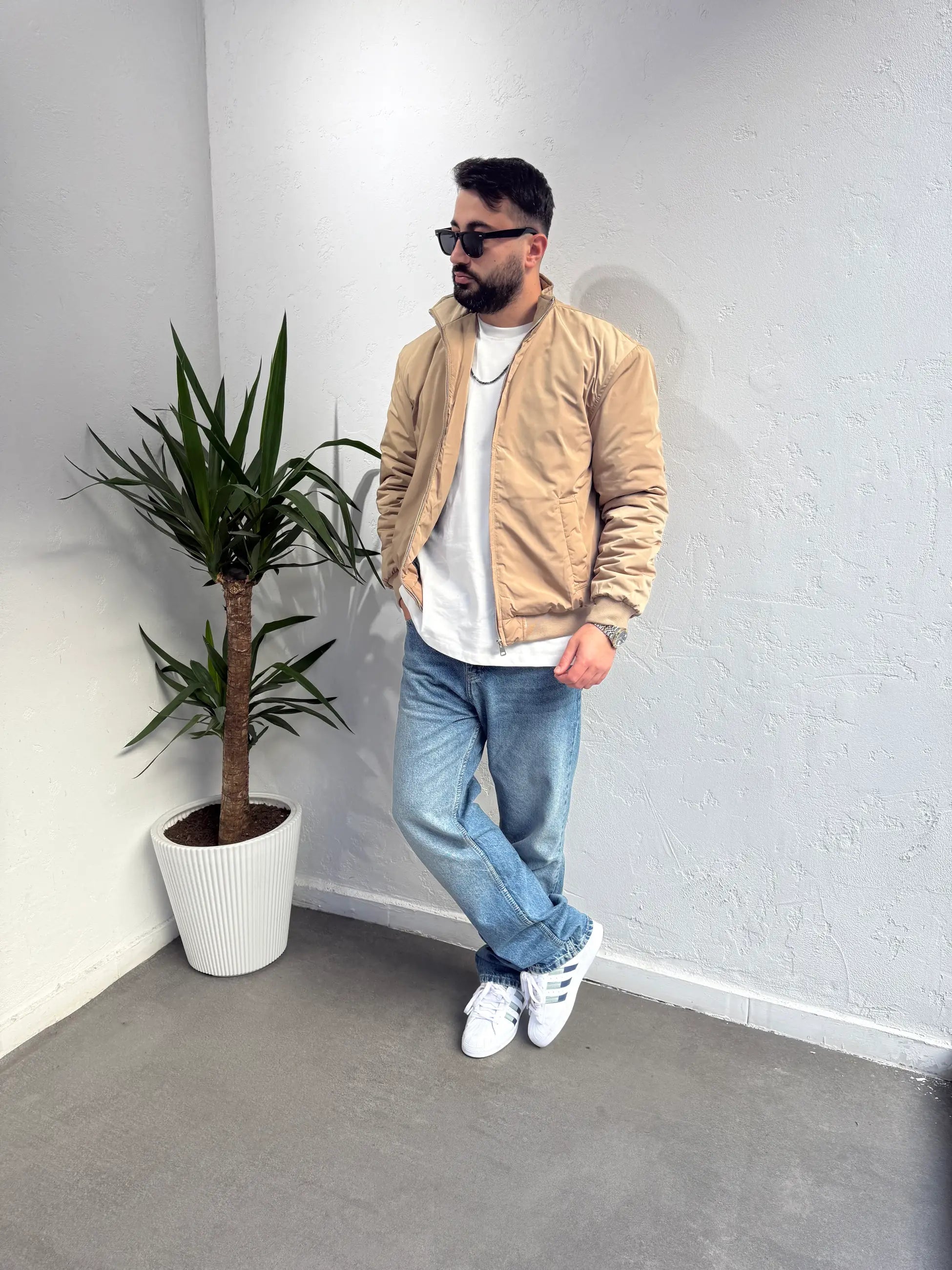 ZR Model dik Yaka Pilot Mont Kahverengi