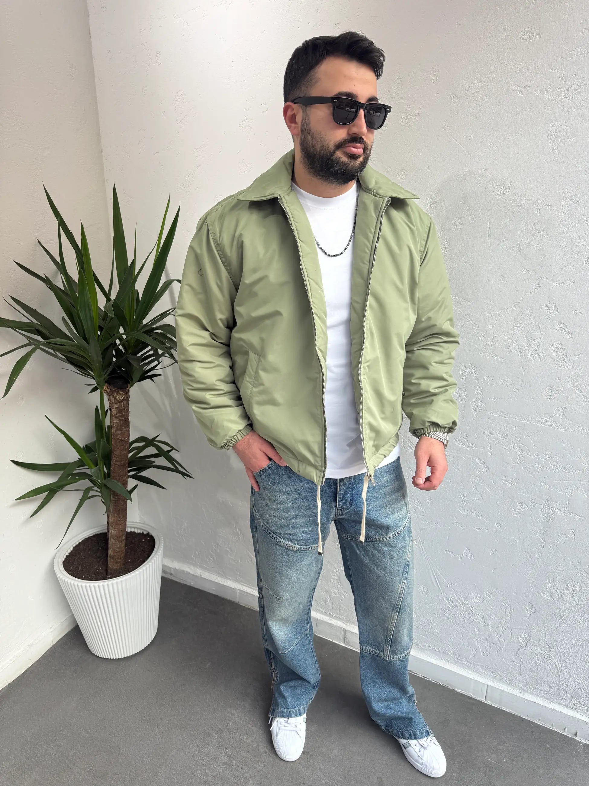 Zr Model İpli Oversize Mont