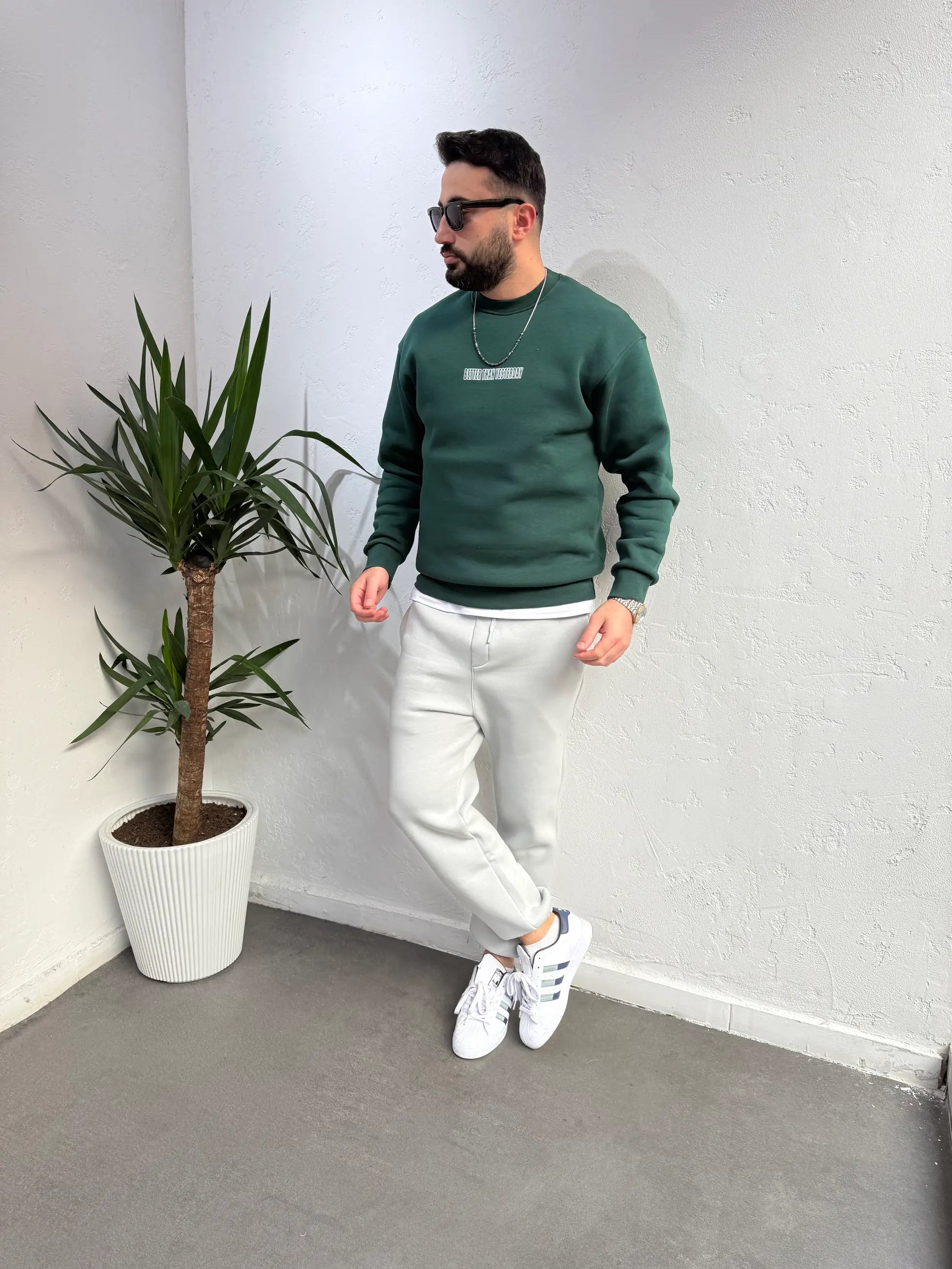 Ön Arka Baskılı Sweatshirt