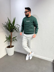 Ön Arka Baskılı Sweatshirt