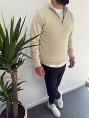 Fermuarlı Yaka Triko Kazak