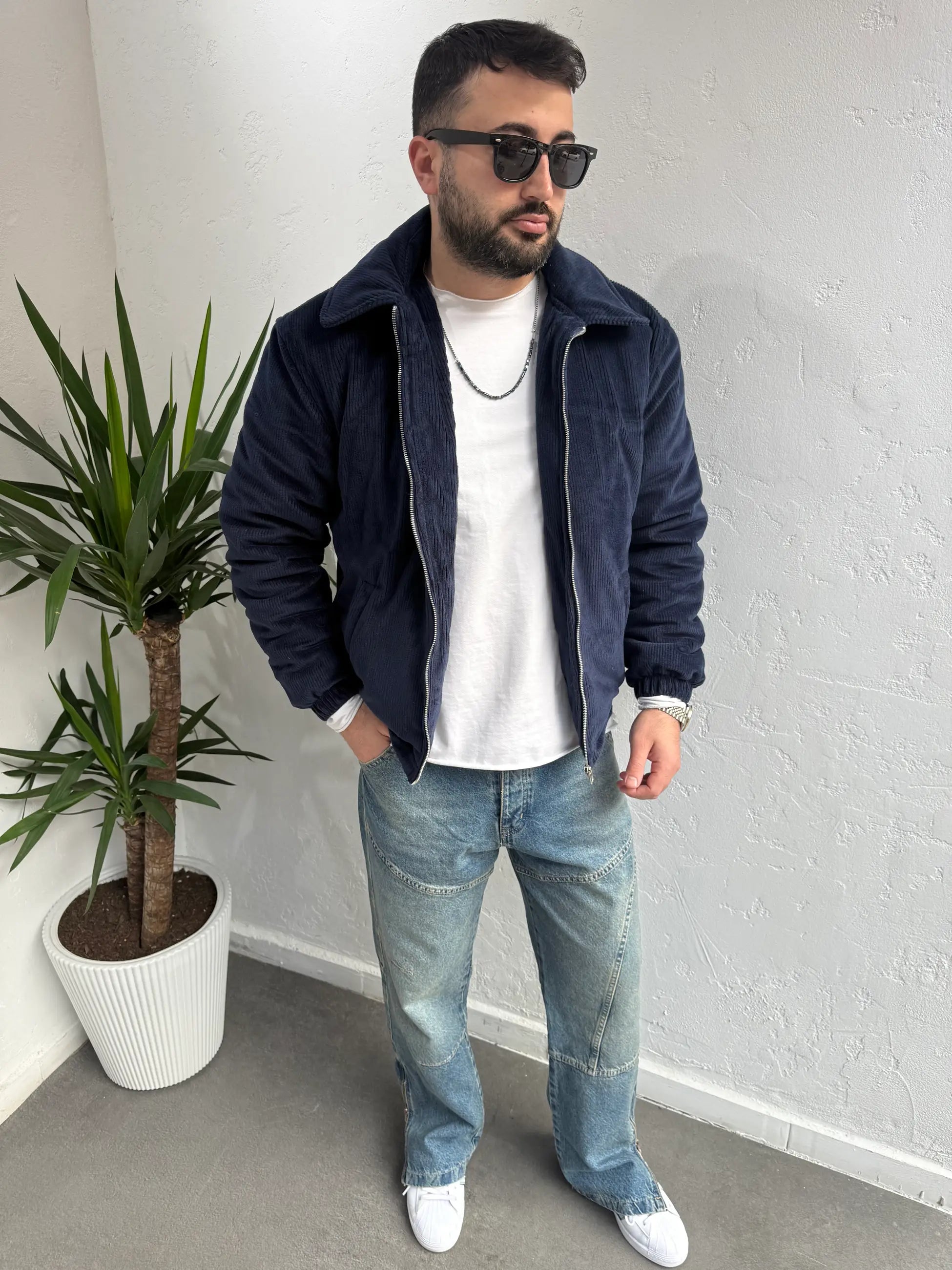 Zr Model Slim Fit Kadife Mont