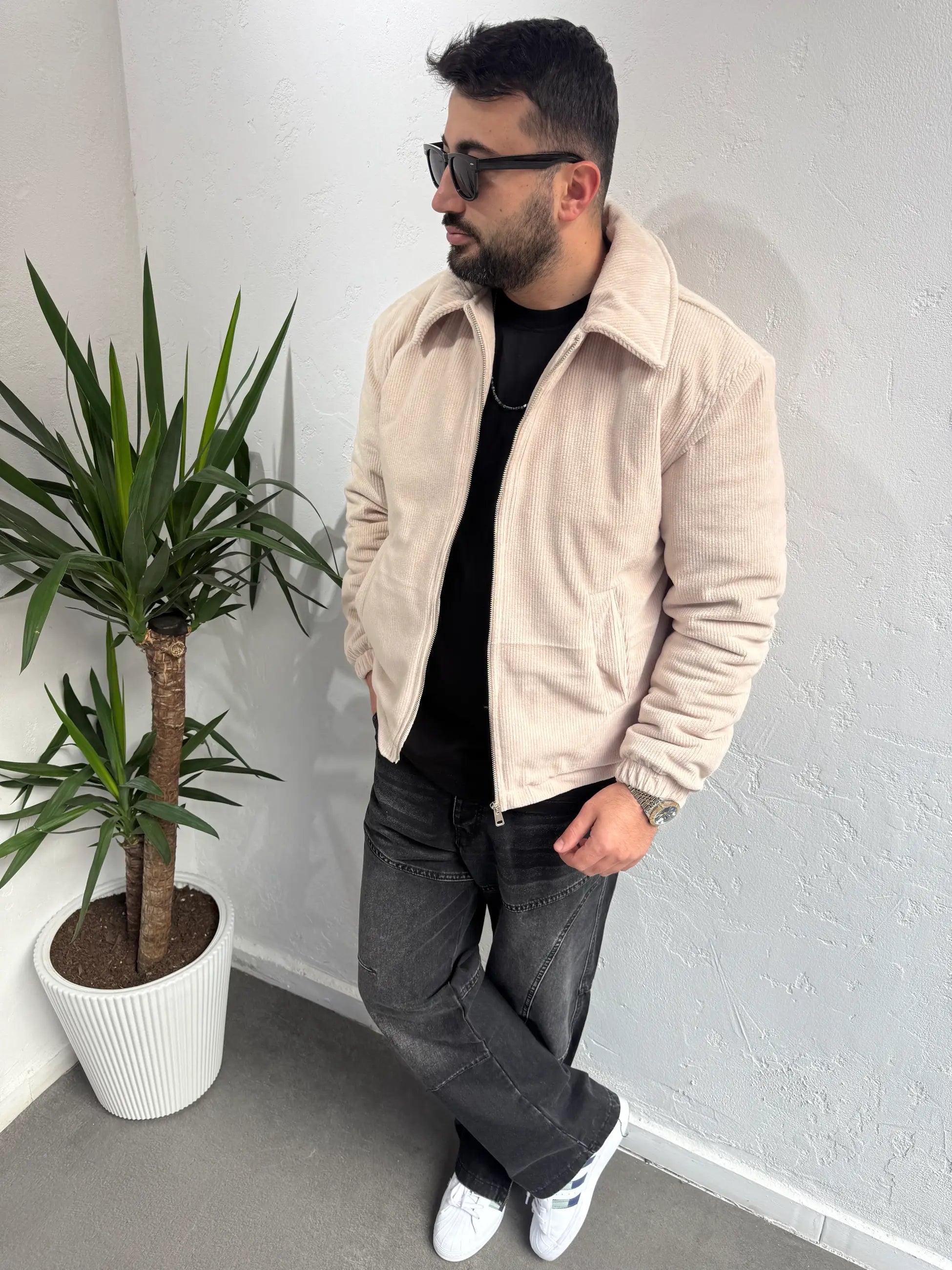 Zr Model Slim Fit Kadife Mont