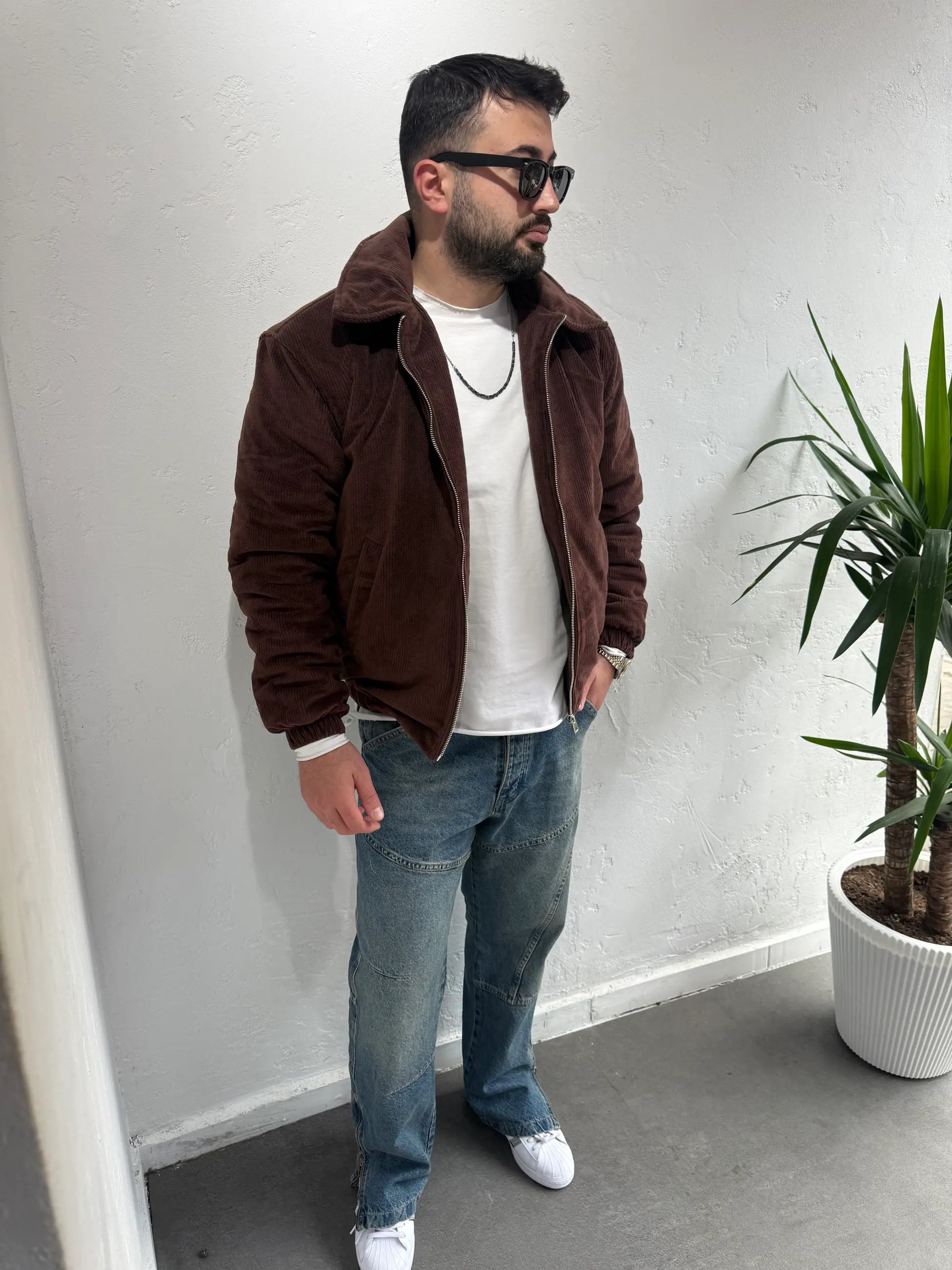 Zr Model Slim Fit Kadife Mont